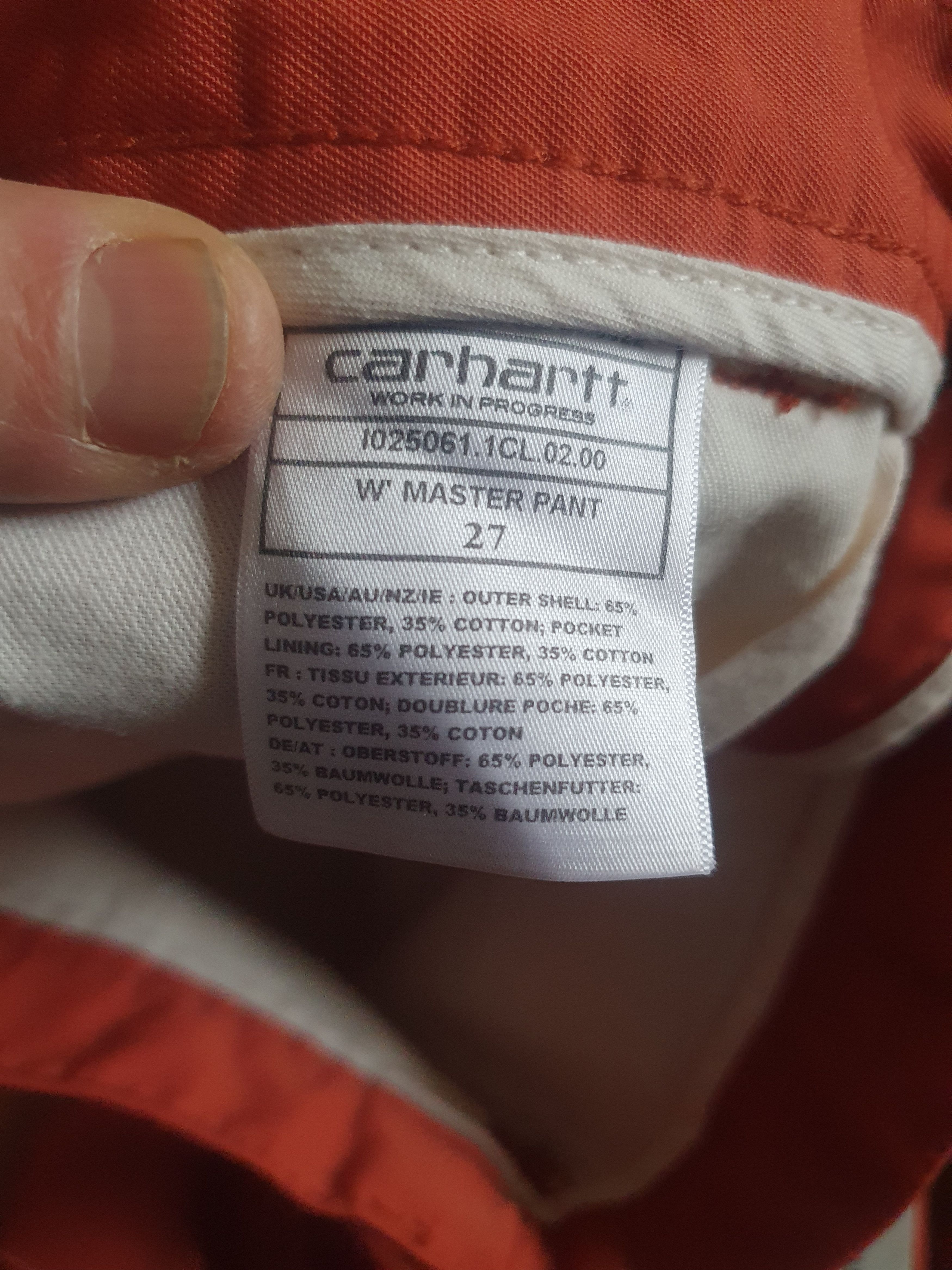 Carhartt Wip Carhartt WIP W'Master Deadstock Tags On pant sz 27 Size 27" / US 4 / IT 40 - 8 Thumbnail