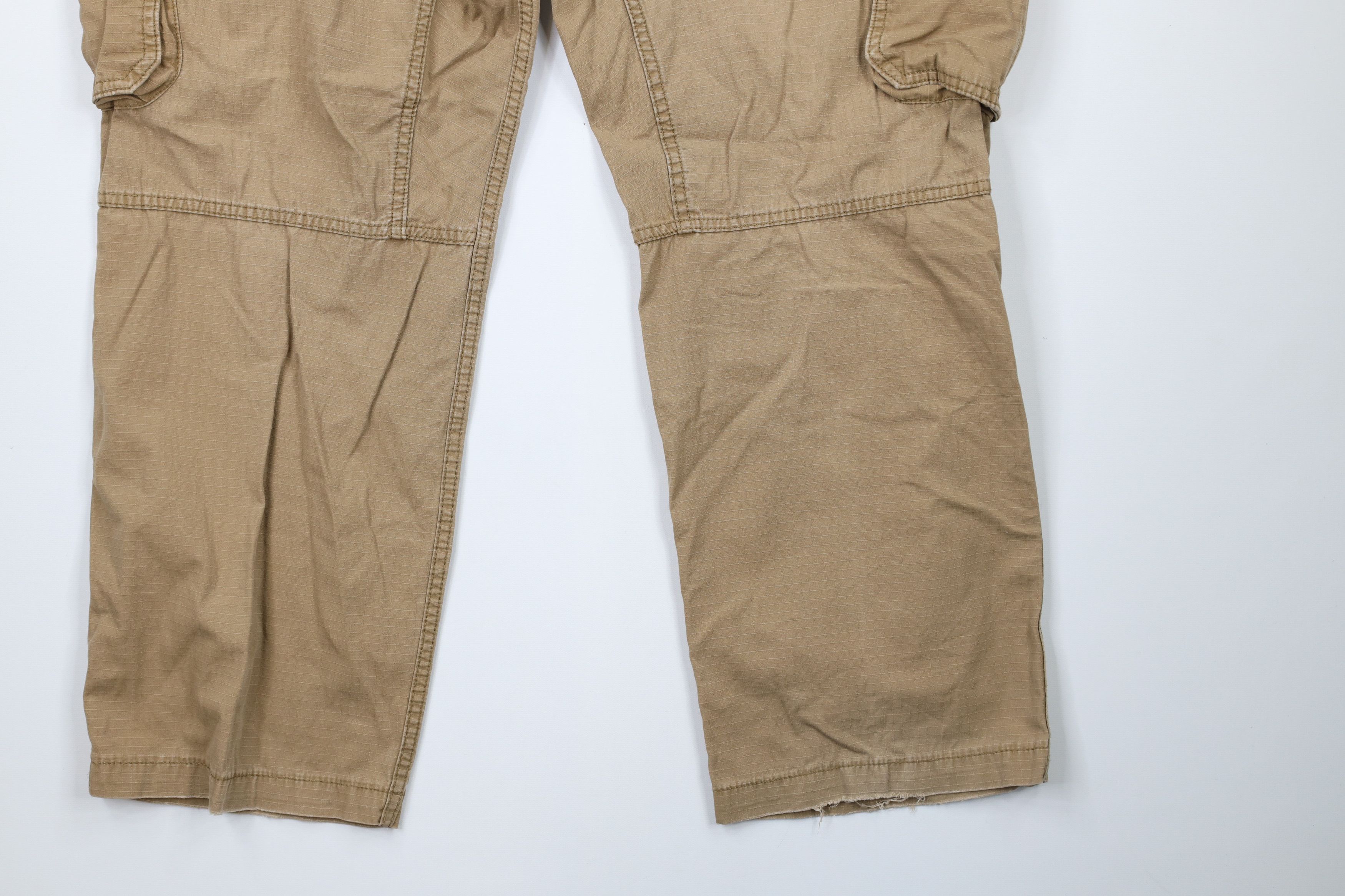 Carhartt × Vintage Vintage Carhartt Fit Ripstop Wide Leg Cargo Pants Beige Size 44 - 13 Thumbnail