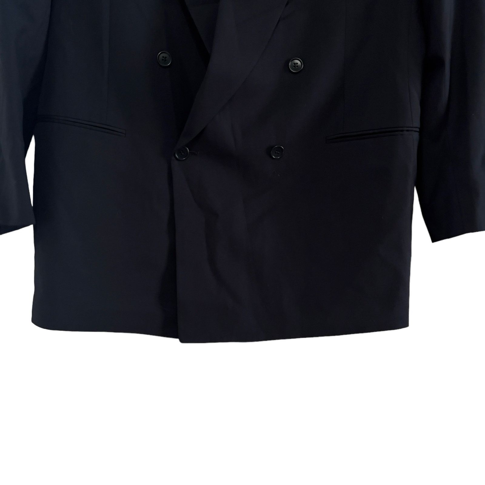 Cantarelli Cantarelli Loro Piana Black Double Breasted Blazer 48L 58L Size 48L - 8 Thumbnail