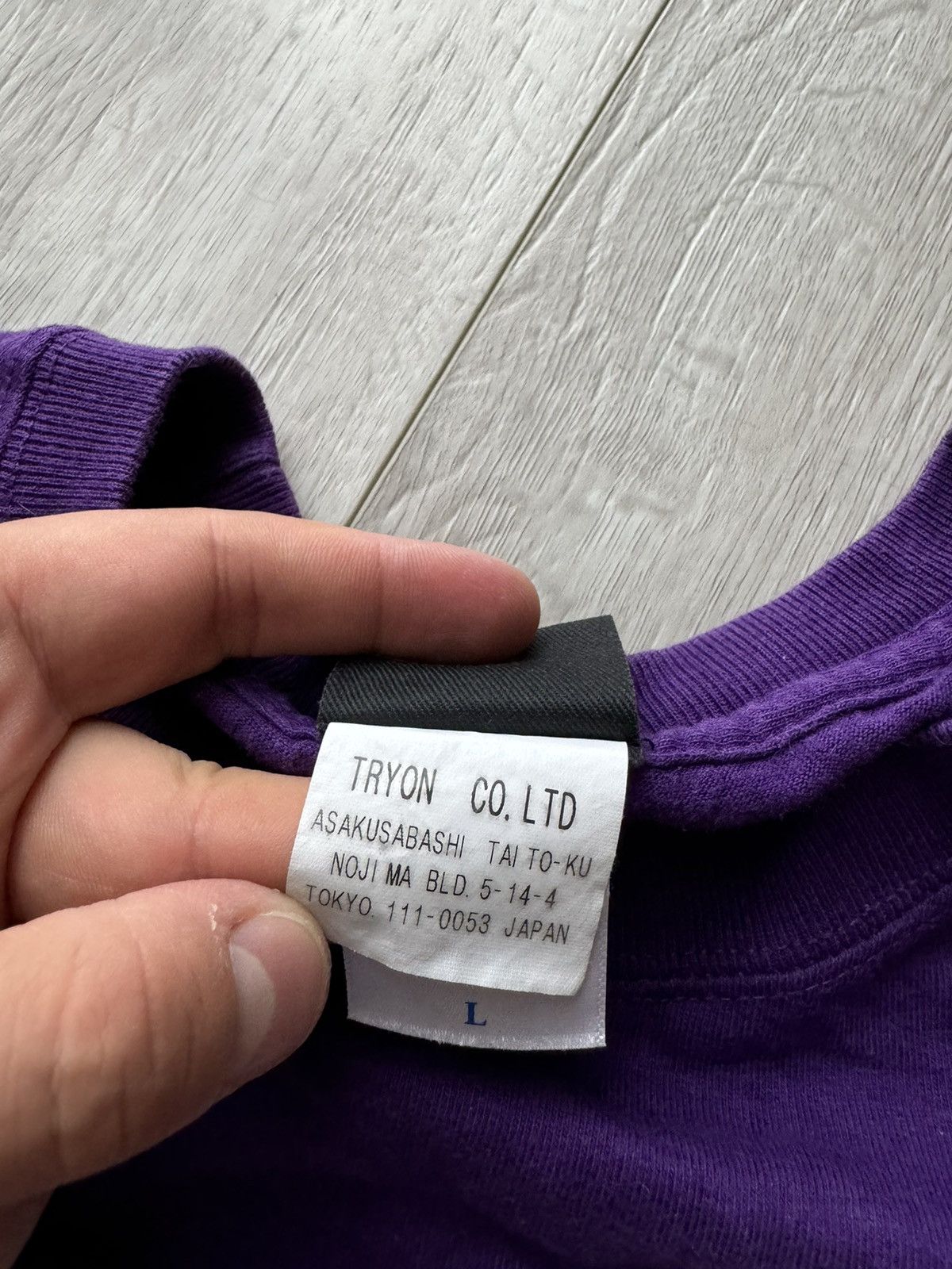 Thrasher × Vintage 🇯🇵 Thrasher Asakusabashi Street Purple T-Shirt Size US L / EU 52-54 / 3 - 4 Thumbnail
