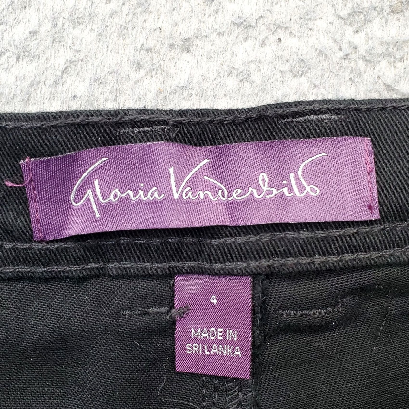 Gloria Vanderbilt Gloria Vanderbilt Amanda Jeans Womens Size 4 Black Stretch Classic Fit Tapered Leg Denim 5-Pocket Women's Jeans Size 27" / US 4 / IT 40 - 7 Thumbnail