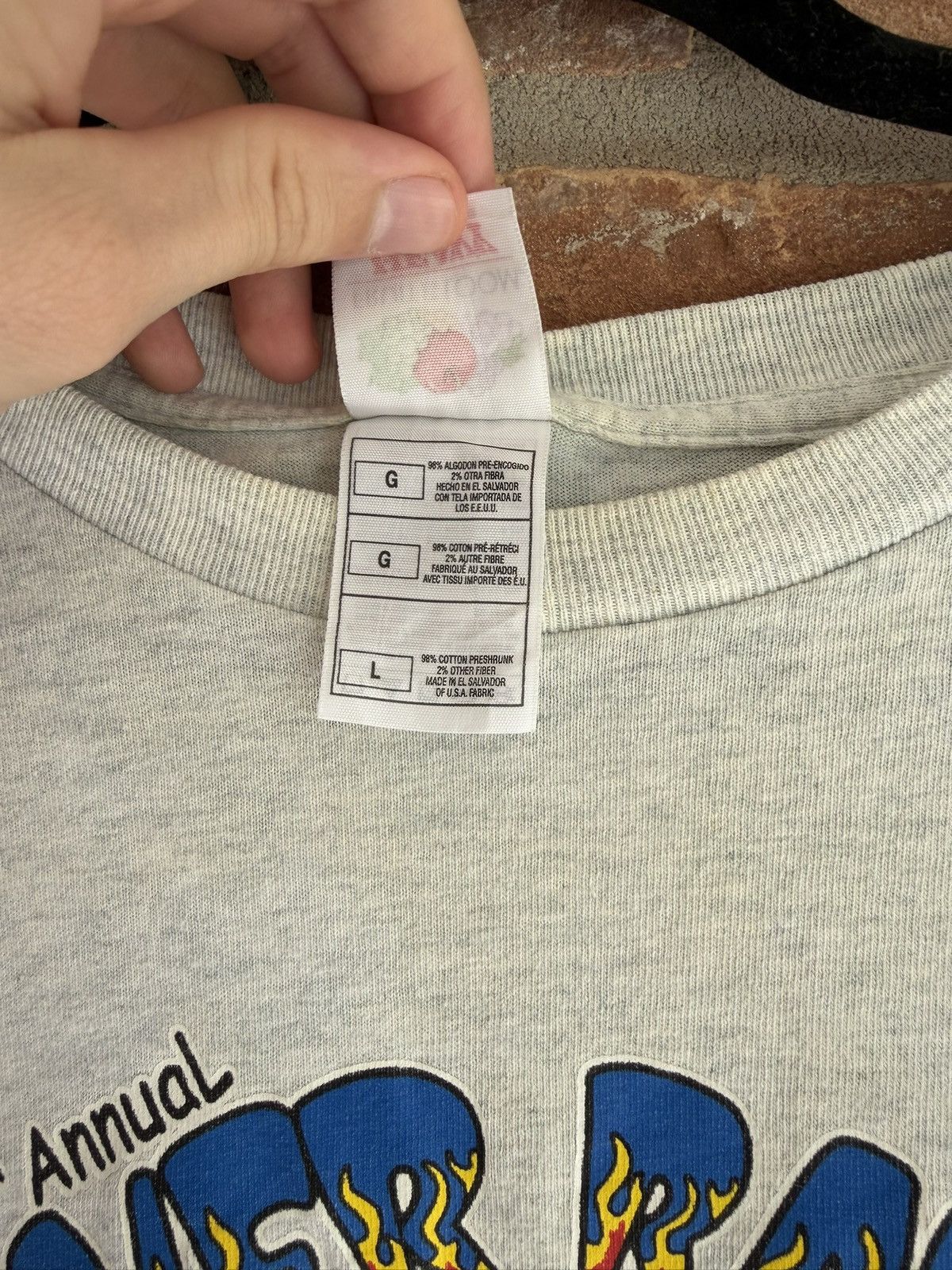 Fruit Of The Loom Vintage 04 Hogrock River Rally T Size L Cave-In-Rock Biker T Size US L / EU 52-54 / 3 - 8 Thumbnail
