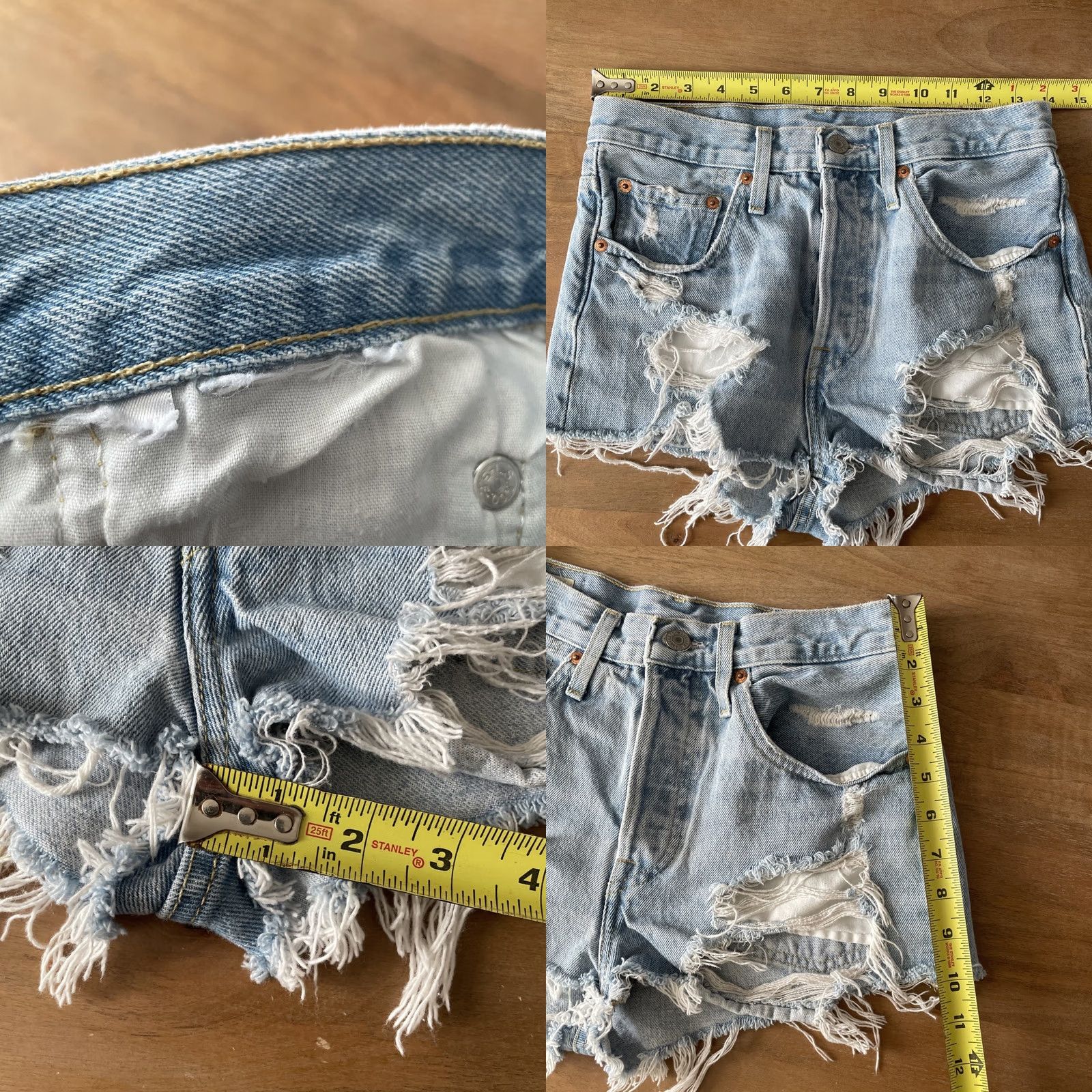 Levi's Levi’s 501 Cut Off Shorts Women 28 Denim Light Blue High Rise 5-Pocket Casual Vintage Modern 90s Cowgirl Size 28" / US 6 / IT 42 - 8 Thumbnail