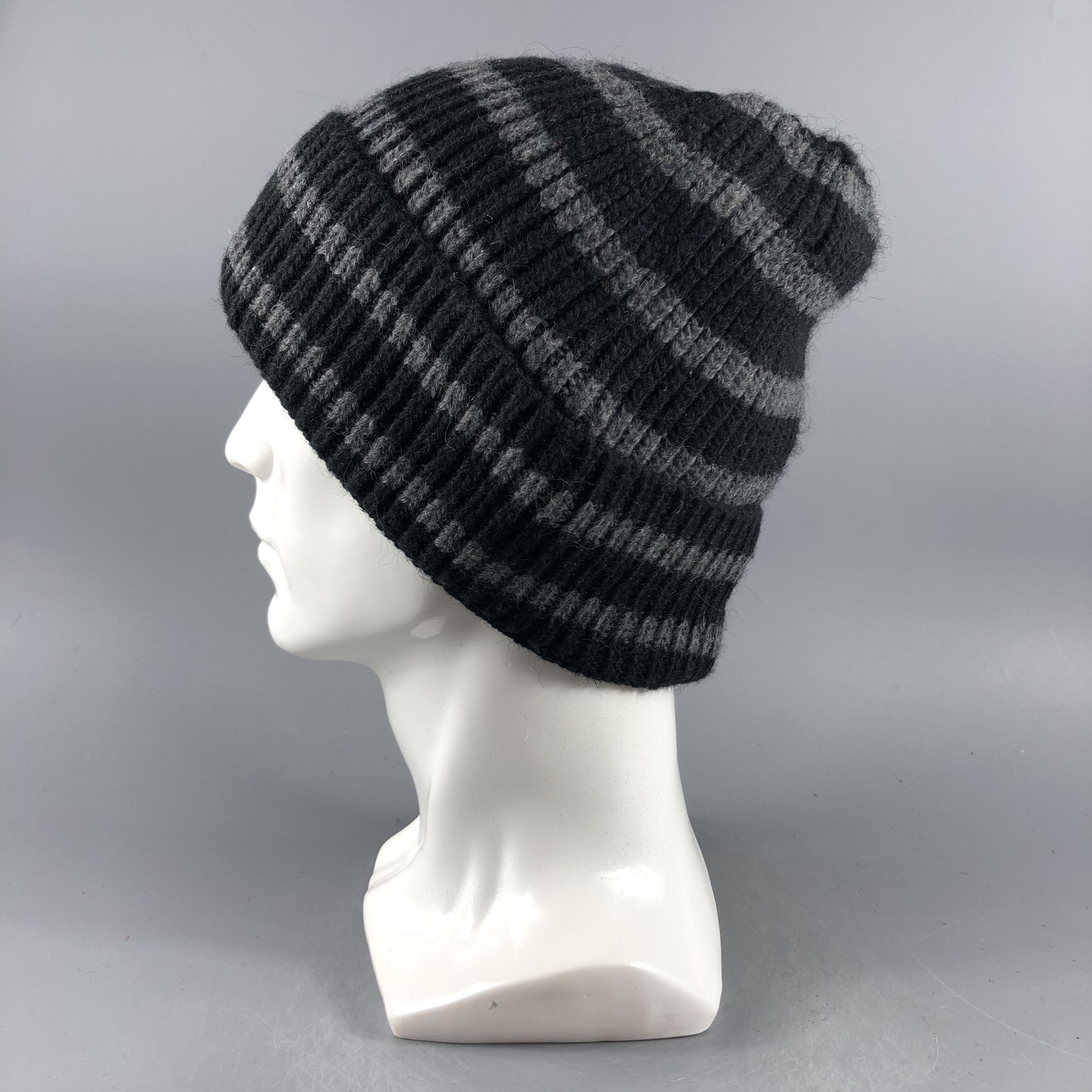 Japanese Brand × Vintage Unknown Stripe Ribbed Beanie Snow Hat Snow Cap -D319 Size ONE SIZE - 1 Thumbnail