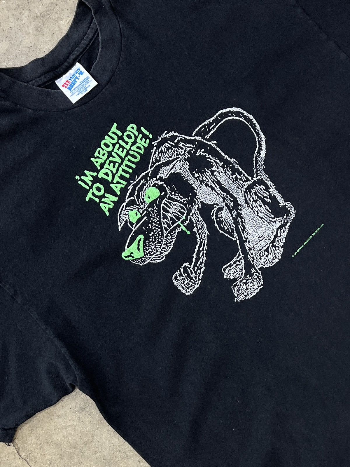 Band Tees Vintage 90s About to Develop an Attitude Cartoon Dog Tee XL Size US XL / EU 56 / 4 - 1 Thumbnail