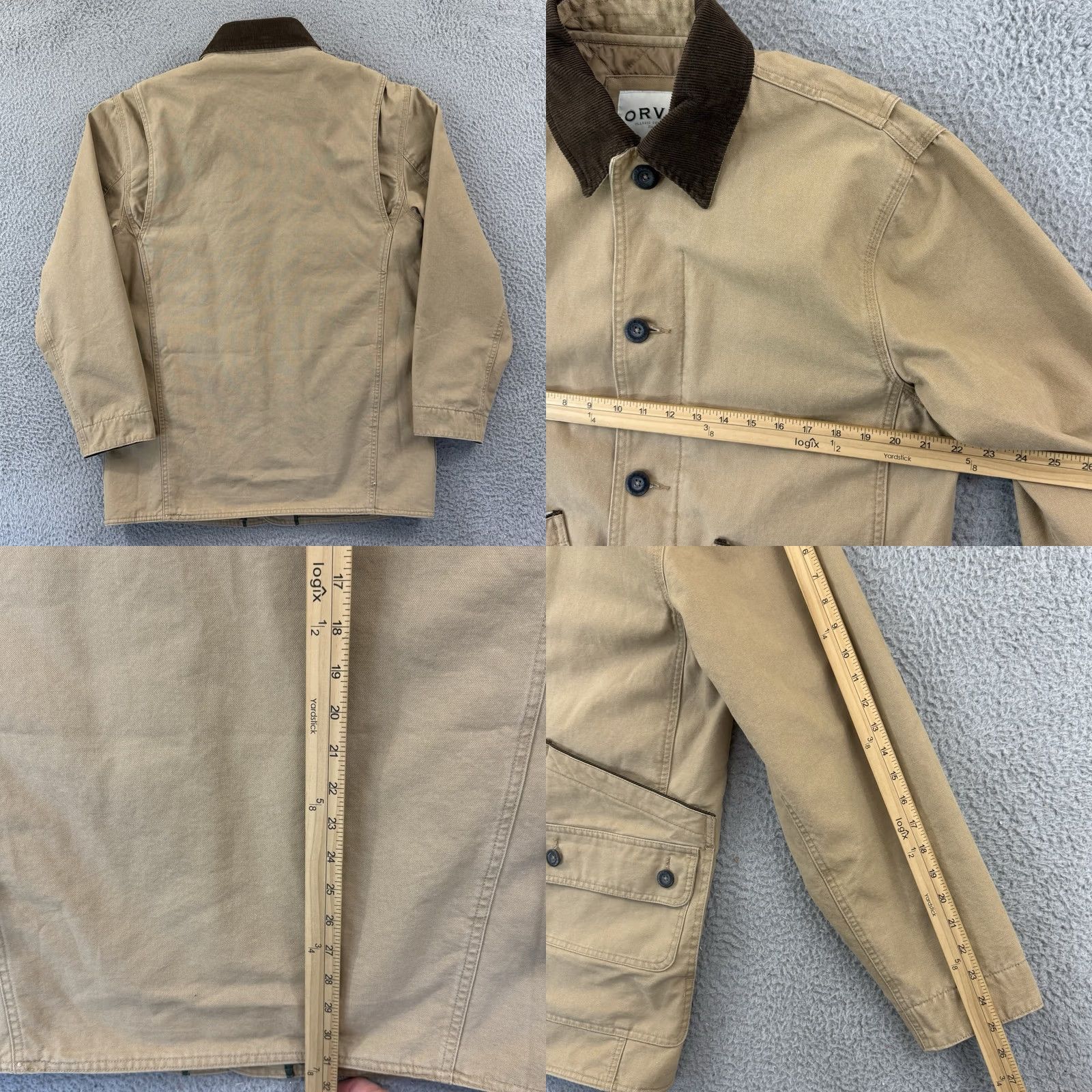 Orvis Orvis Jacket Mens M Field Coat Button Up Insulated Canvas Quilted Lined Outdoor Brown 46 in Chest Regular Fits Outdoors Fall Winter Winter Weather Size US M / EU 48-50 / 2 - 8 Thumbnail