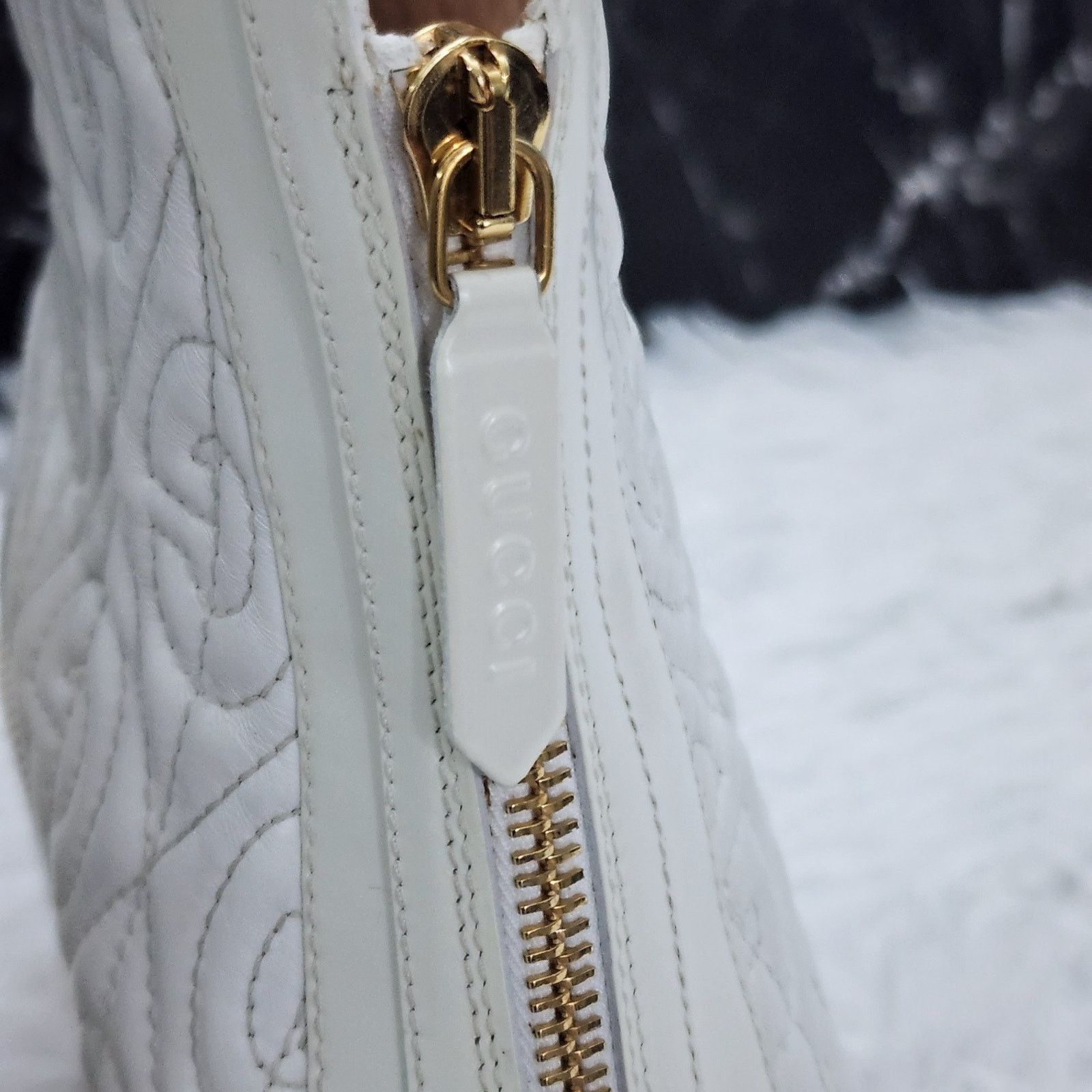 Gucci Gucci Calfskin G Rhombus Ankle Boots White 39.5G | 9.5 US Size US 9.5 / IT 39.5 - 8 Thumbnail