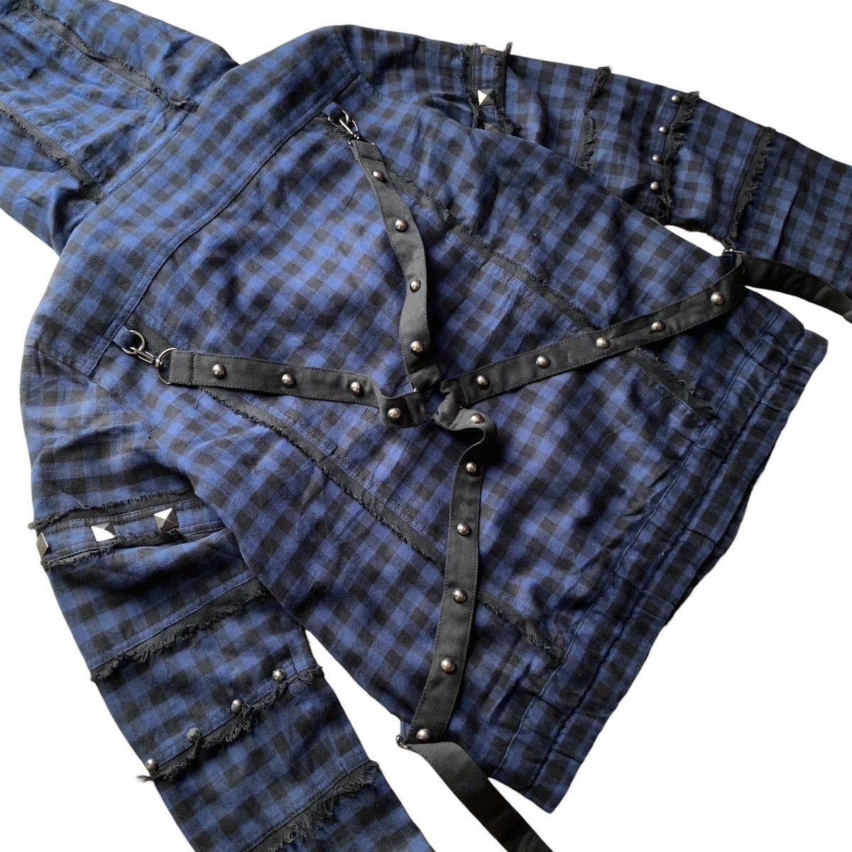 Japanese Brand Studded Bondage Punk by Algonquins Double Collar Jacket Size M / US 6-8 / IT 42-44 - 5 Thumbnail