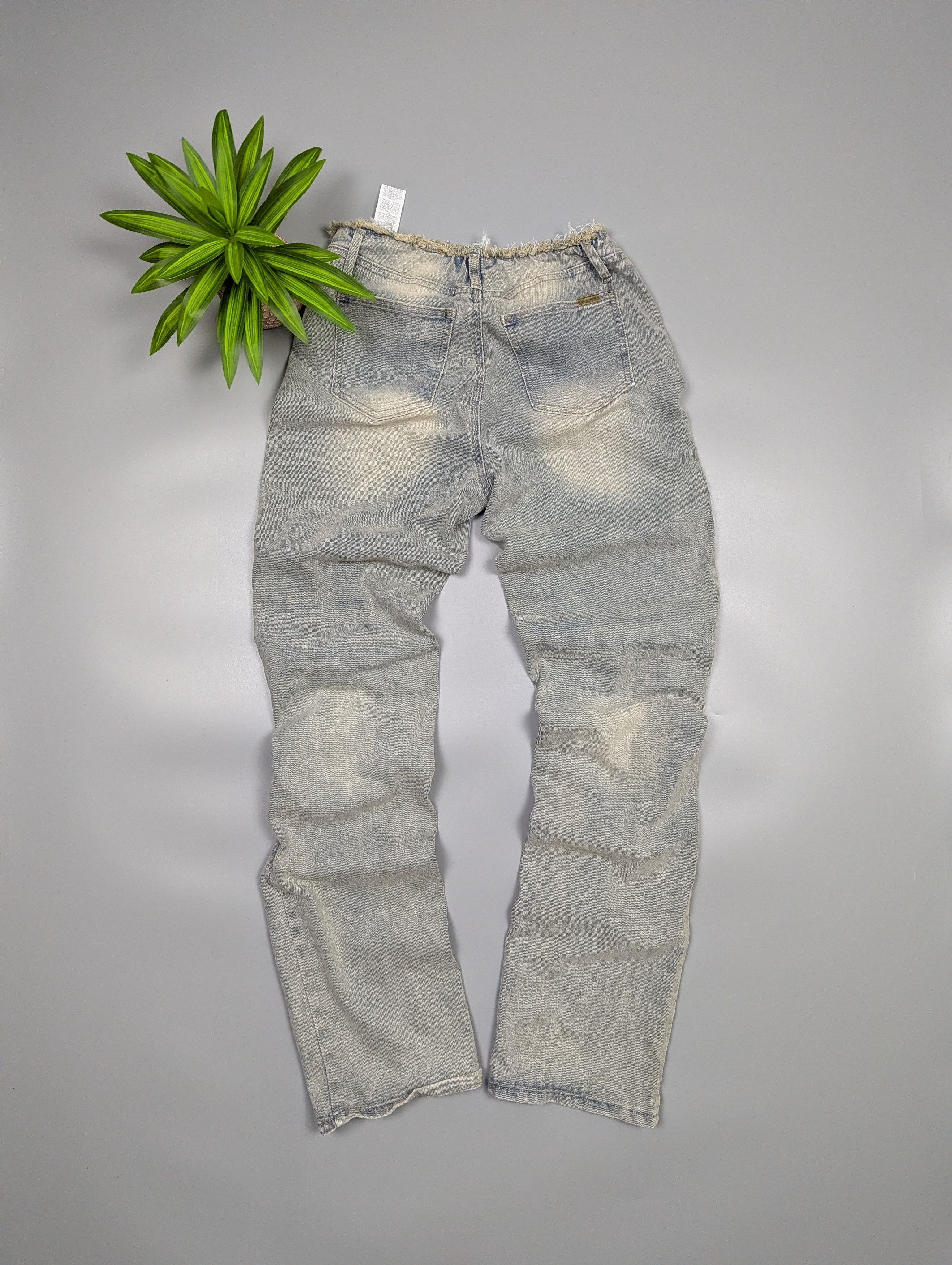 Japanese Brand SUMWON Vintage Y2K Distressed Gray Ripped Avant-Garde Jeans Size 28" / US 6 / IT 42 - 10 Thumbnail
