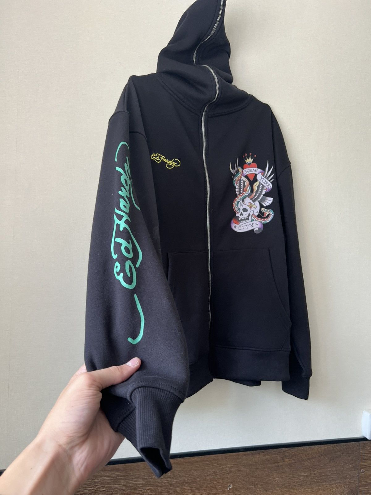 Christian Audigier Vintage Ed Hardy Suit Zip Hoodie+Pants 90’s Size US M / EU 48-50 / 2 - 6 Thumbnail