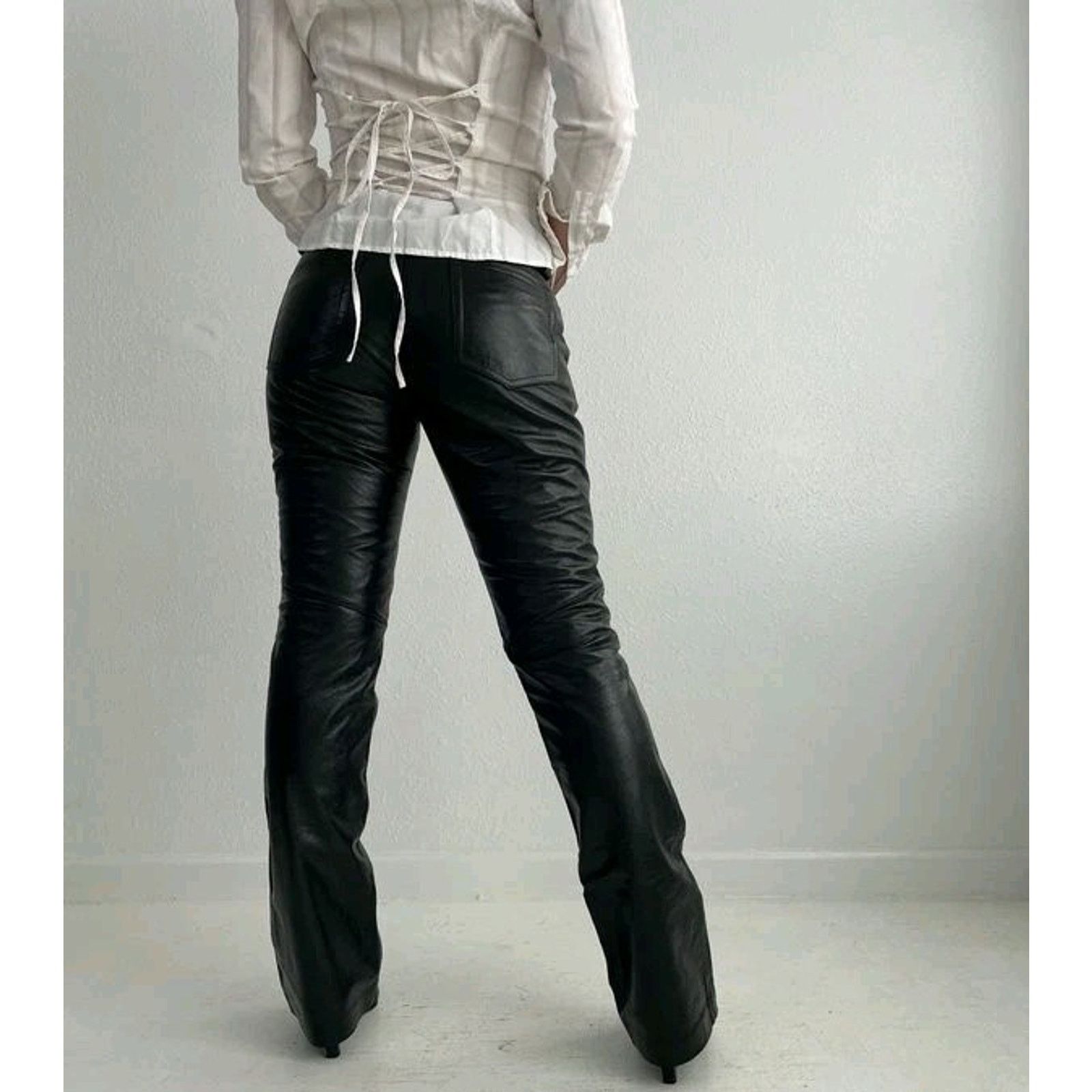 Gap GAP Womens Genuine Soft Leather Motorcycle Western Punk 2 Size 27" / US 4 / IT 40 - 2 Thumbnail