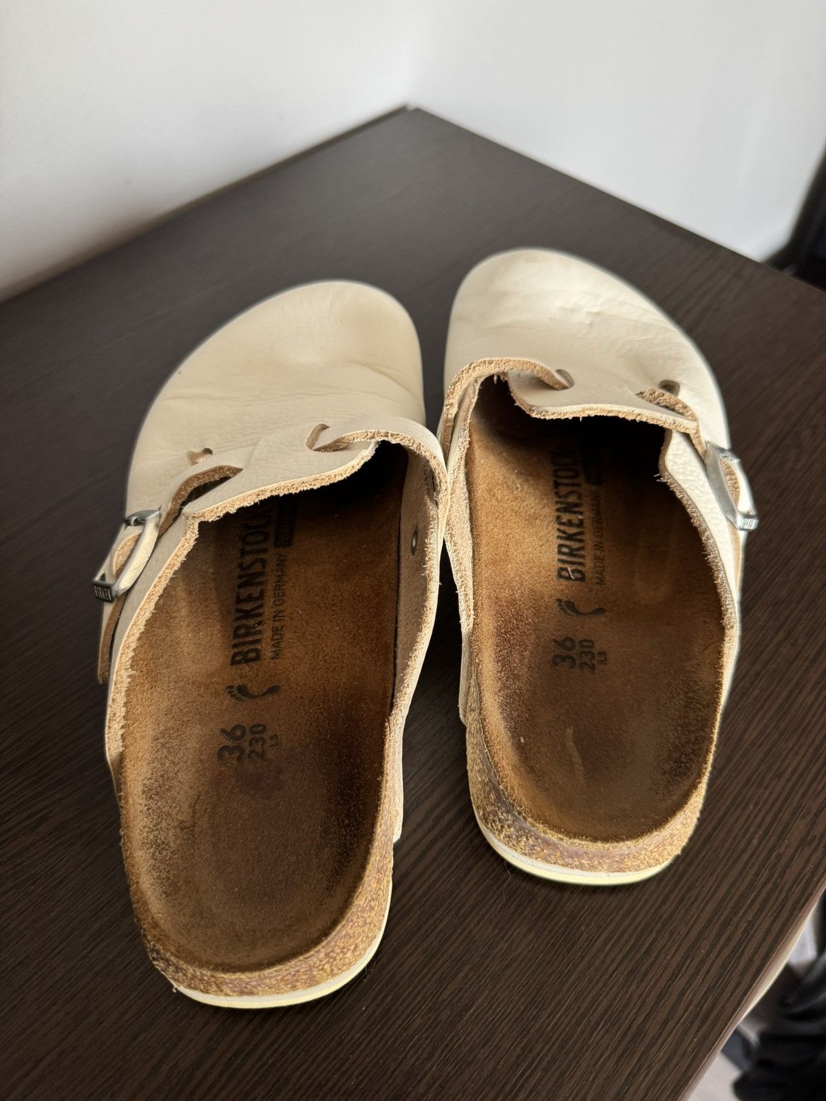Birkenstock Birkenstock Boston White leather mules 36 Size US 6 / IT 36 - 6 Thumbnail