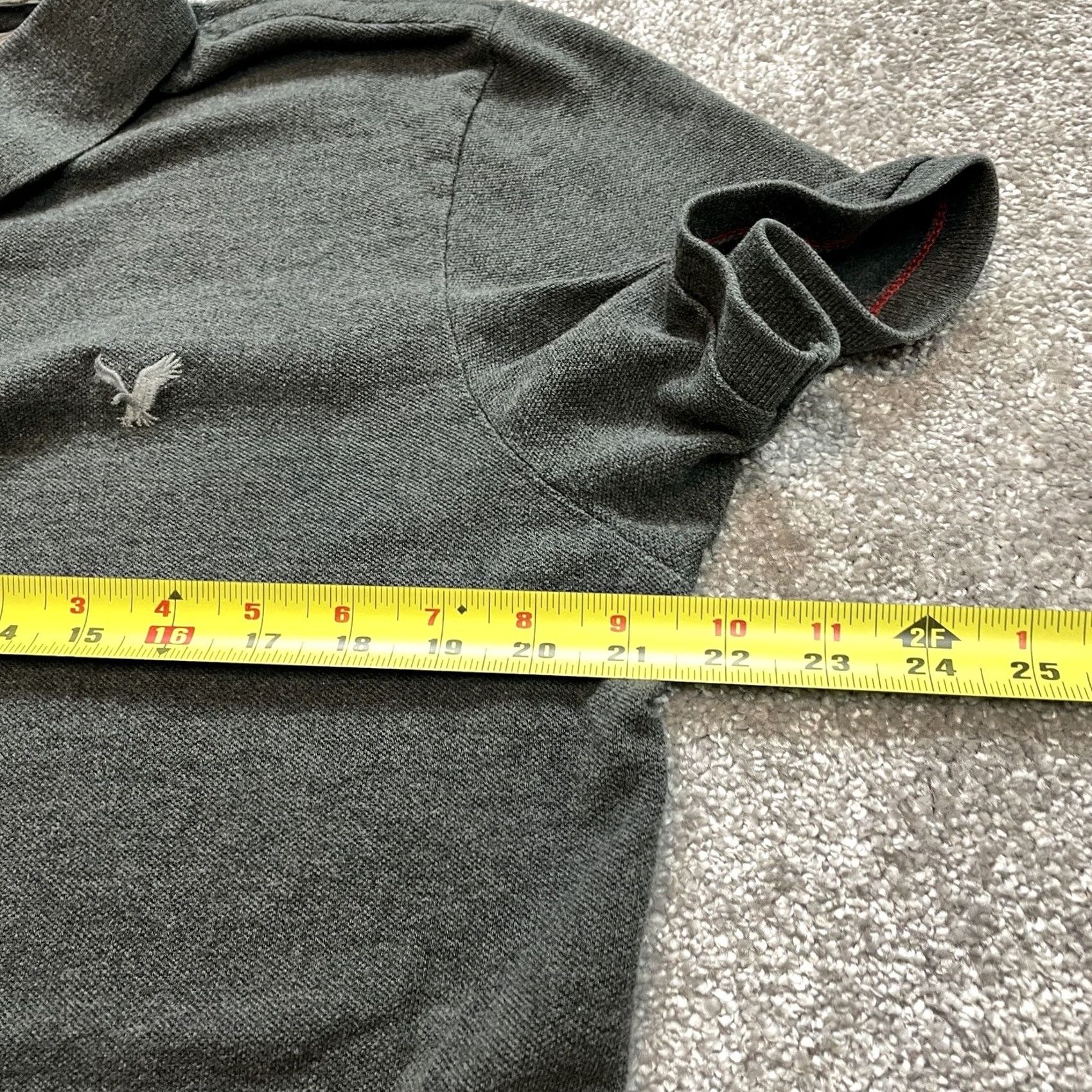 American Eagle Outfitters VINTAGE American Eagle Polo Shirt Mens L Gray Cotton Golf Rugby Preppy Vintage Fit Size US L / EU 52-54 / 3 - 7 Thumbnail