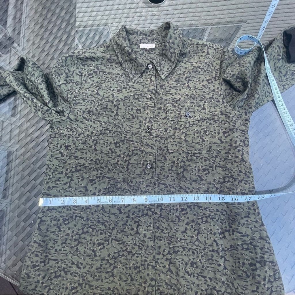 Other ECRU Ronan Shirtdress, Green Camo, long sleeves Sz XS Size XS / US 0-2 / IT 36-38 - 5 Thumbnail