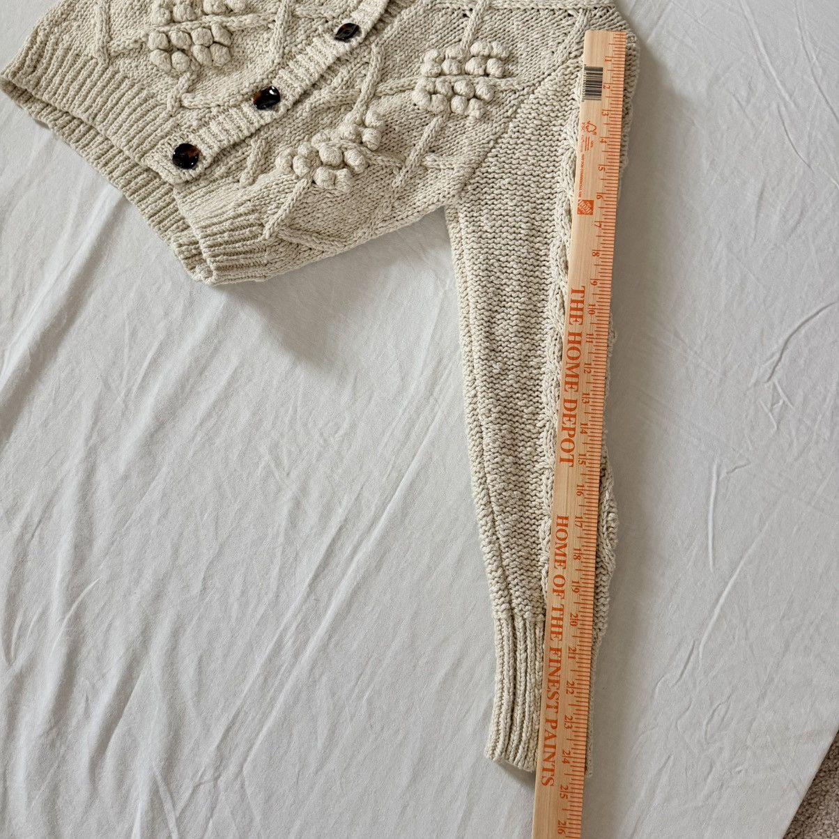 Other Les Coyotes de Paris Cable Knit Crop Cardigan 34 XS/S Size XS / US 0-2 / IT 36-38 - 9 Thumbnail