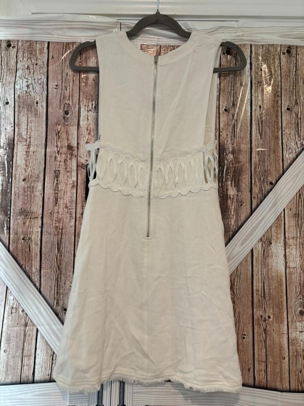 Designer Womens sz 2 ivory J.O.A. LOS ANGELES brand dress #284 Size XS / US 0-2 / IT 36-38 - 2 Thumbnail