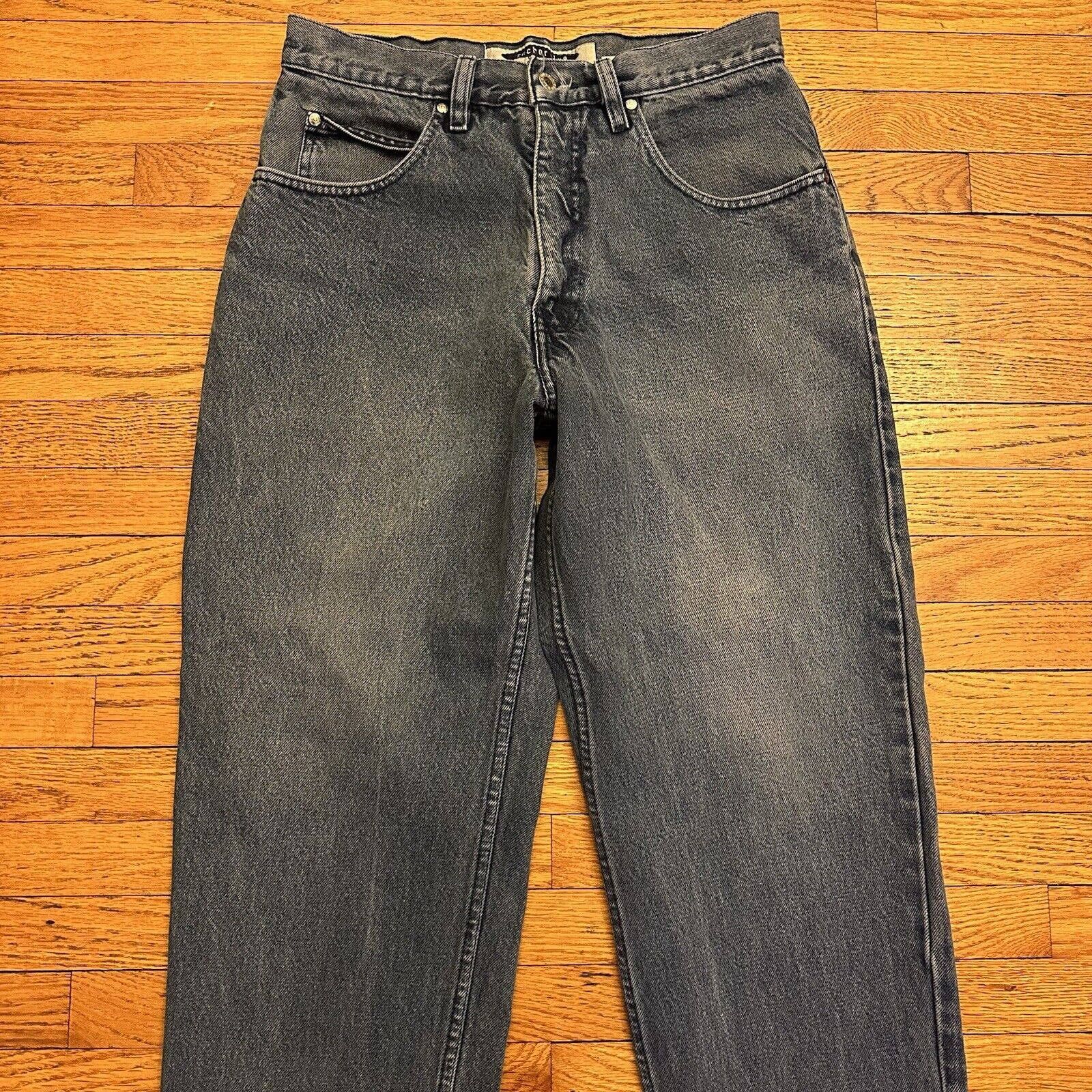 Vintage Anchor Blue Faded Blue Loose Baggy Denim Jeans 33x30