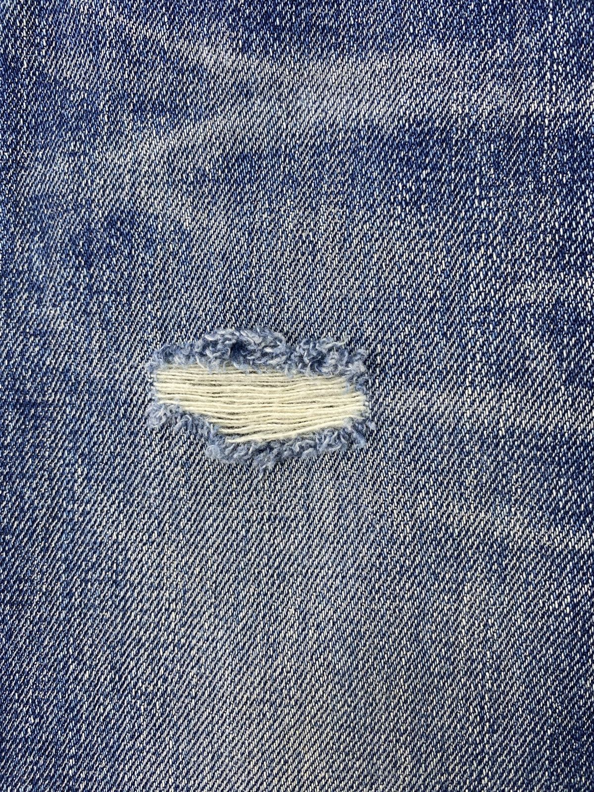 Japanese Brand Knackered Japan Distressed Selvedge Raw Denim Faded Jeans Size US 34 / EU 50 - 13 Thumbnail