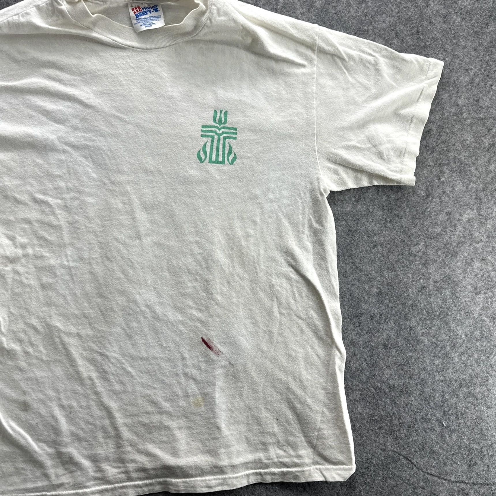 Hanes VINTAGE Hanes 90s Camp Buc Shirt Mens Medium White Deer Sunglasses Graphic Summer Outdoor Casual Size US M / EU 48-50 / 2 - 3 Thumbnail