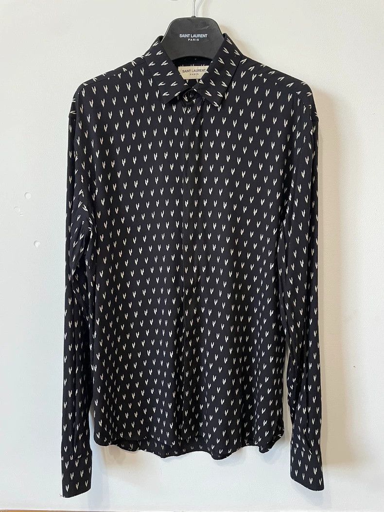 Saint Laurent Paris Saint Laurent Paris Saint Laurent Long Sleeve Silk Shirt-2 Size US M / EU 48-50 / 2 - 1 Thumbnail