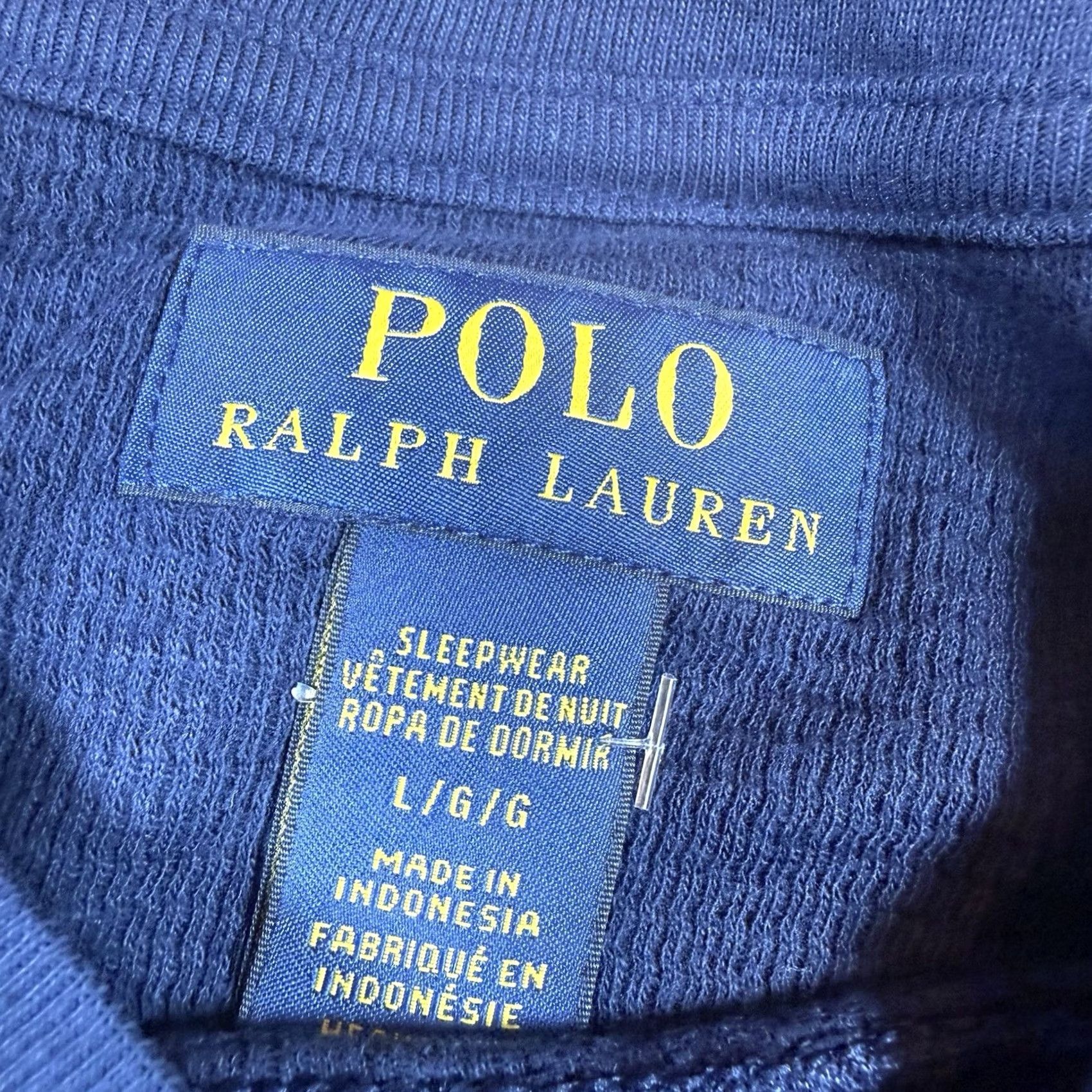 Polo Ralph Lauren Polo Ralph Lauren Sleepwear Thermal Shirt L Mens Blue All Over Pony Size US L / EU 52-54 / 3 - 3 Thumbnail