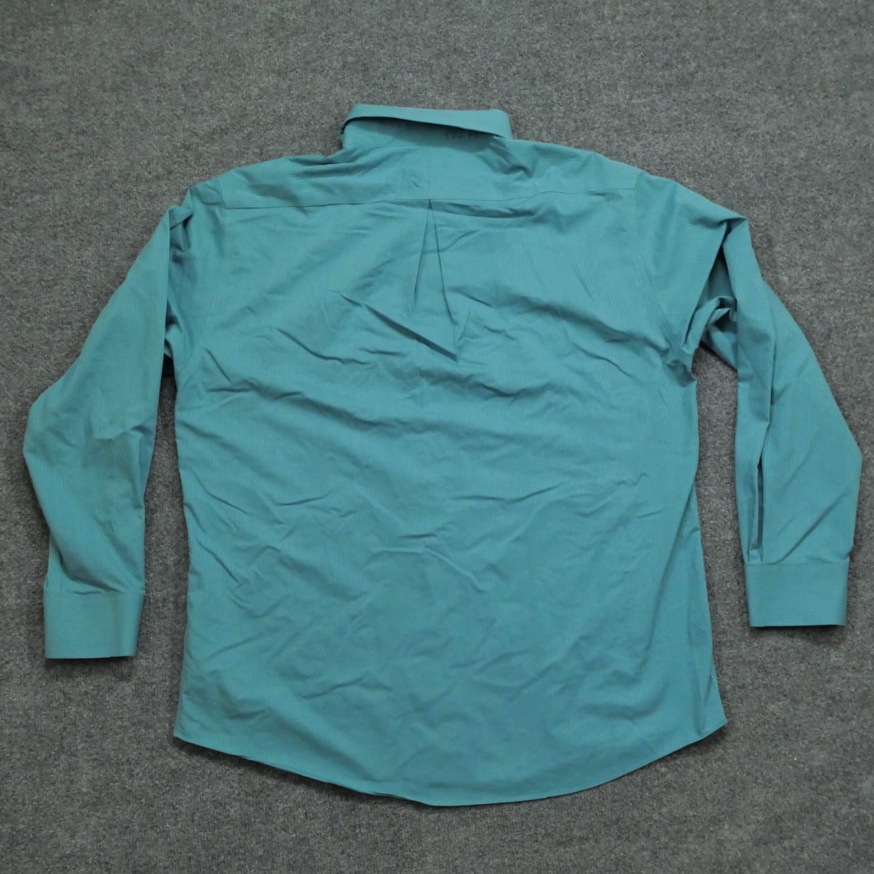 Murano Murano Shirt Mens 17.5 35 Blue Teal Button Up Slim Fit Dress Long Sleeve Size 48R - 5 Thumbnail