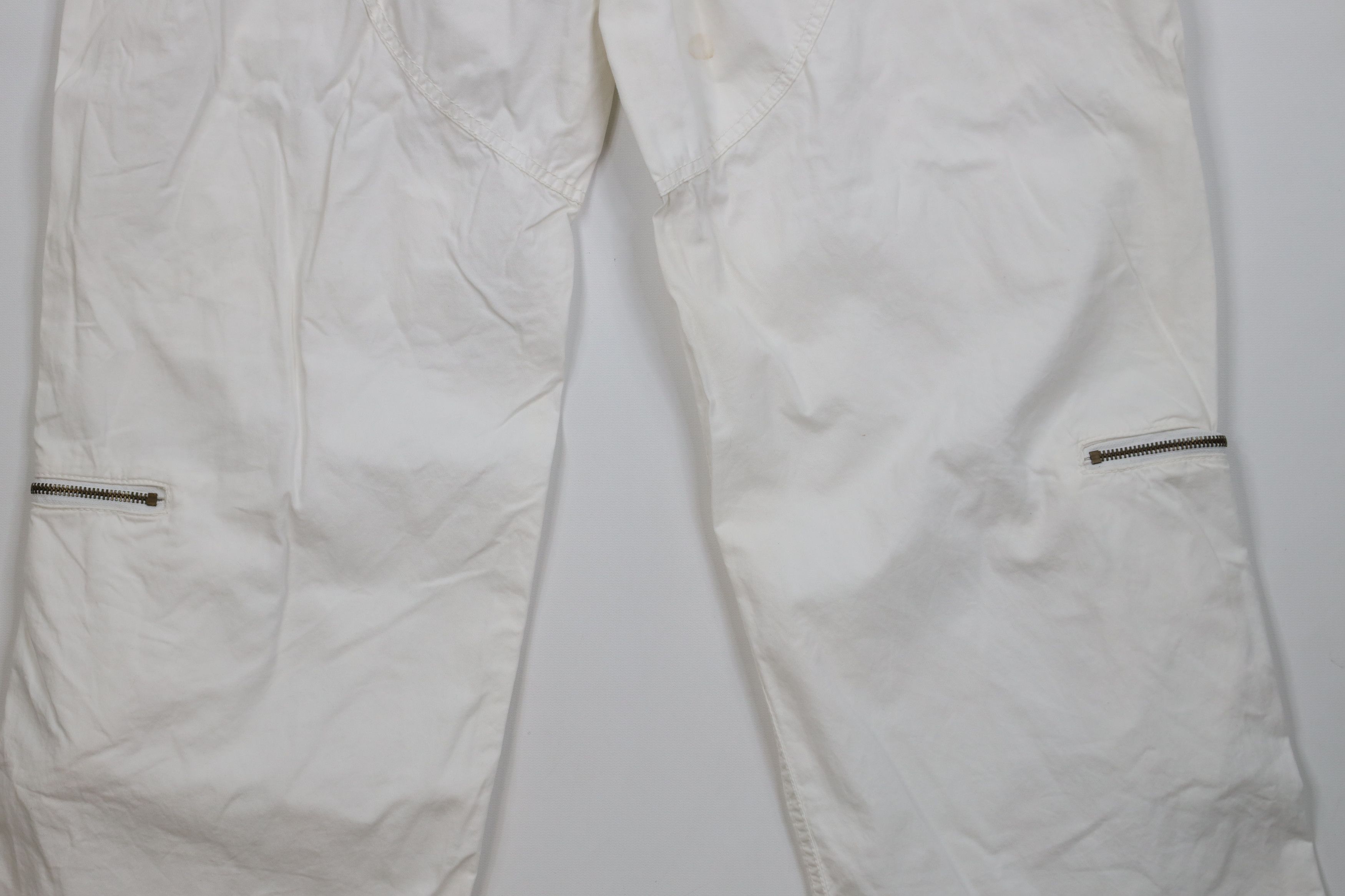 Ralph Lauren Vintage 90s Ralph Lauren Wide Leg Cargo Pants White Cotton Size US 36 / EU 52 - 11 Thumbnail