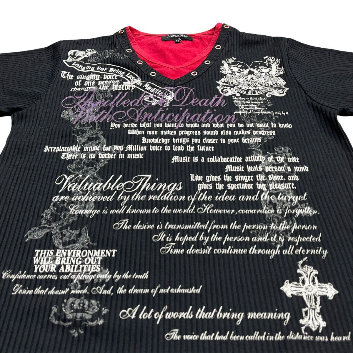14th Addiction 2000s Time Step Poem Punk Cross Grunge Tee Size US M / EU 48-50 / 2 - 3 Thumbnail