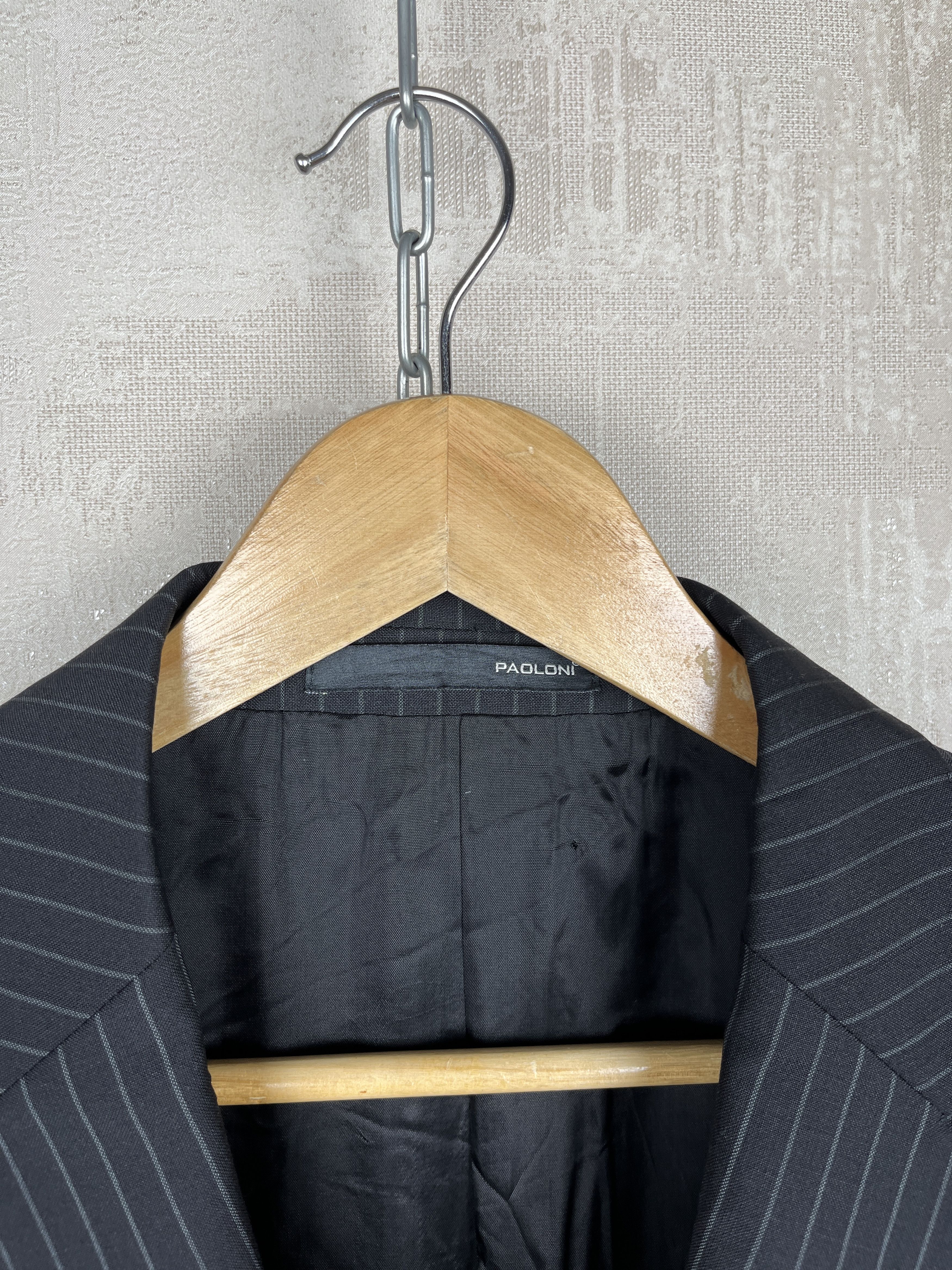 Paoloni Paoloni Extra-fine Virgin Wool Striped Blazer Size 54 Size US L / EU 52-54 / 3 - 4 Thumbnail