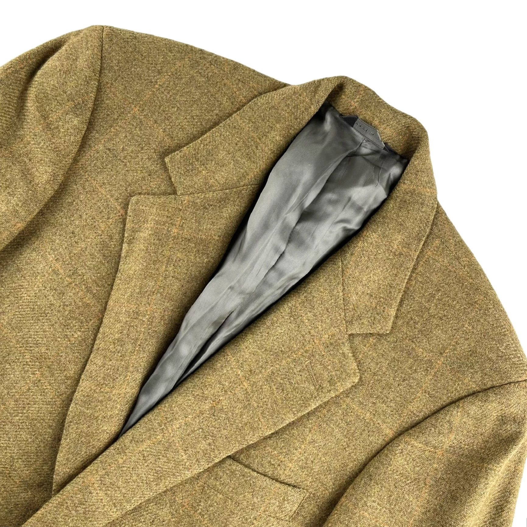 Brooks Brothers Brooks Brothers Men's Blazer Jacket Wool Tweed Tan 40 Regular USA Brown Notch Lapel 2-Button Single-Vented Mens Size 40R - 2 Thumbnail
