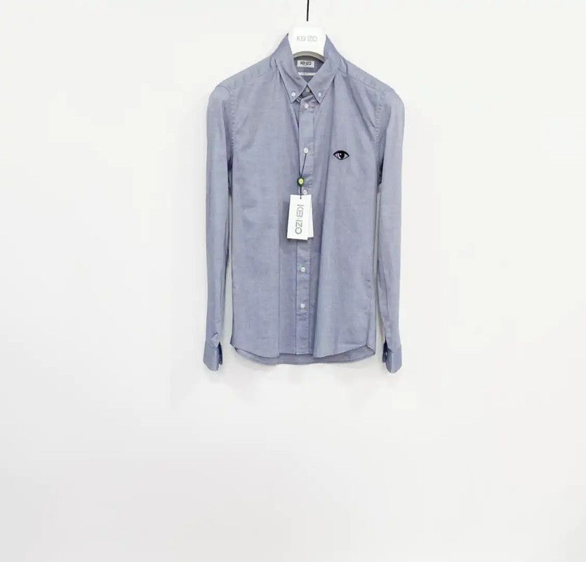 Kenzo Light Blue Men's Long Sleeve Shirt 0089