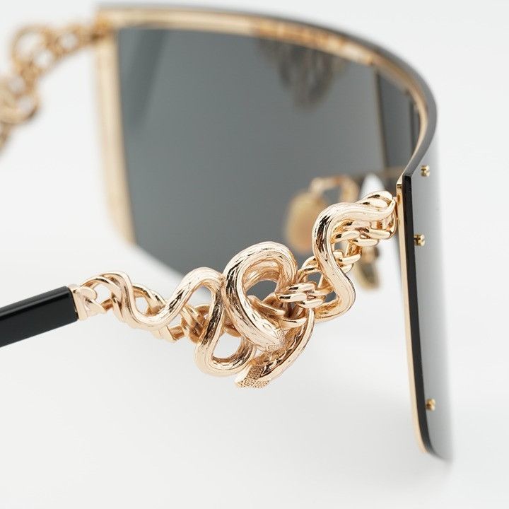 Roberto Cavalli Roberto Cavalli SRC015M 0300 Sunglasses Gold Shield Frame Size ONE SIZE - 7 Thumbnail