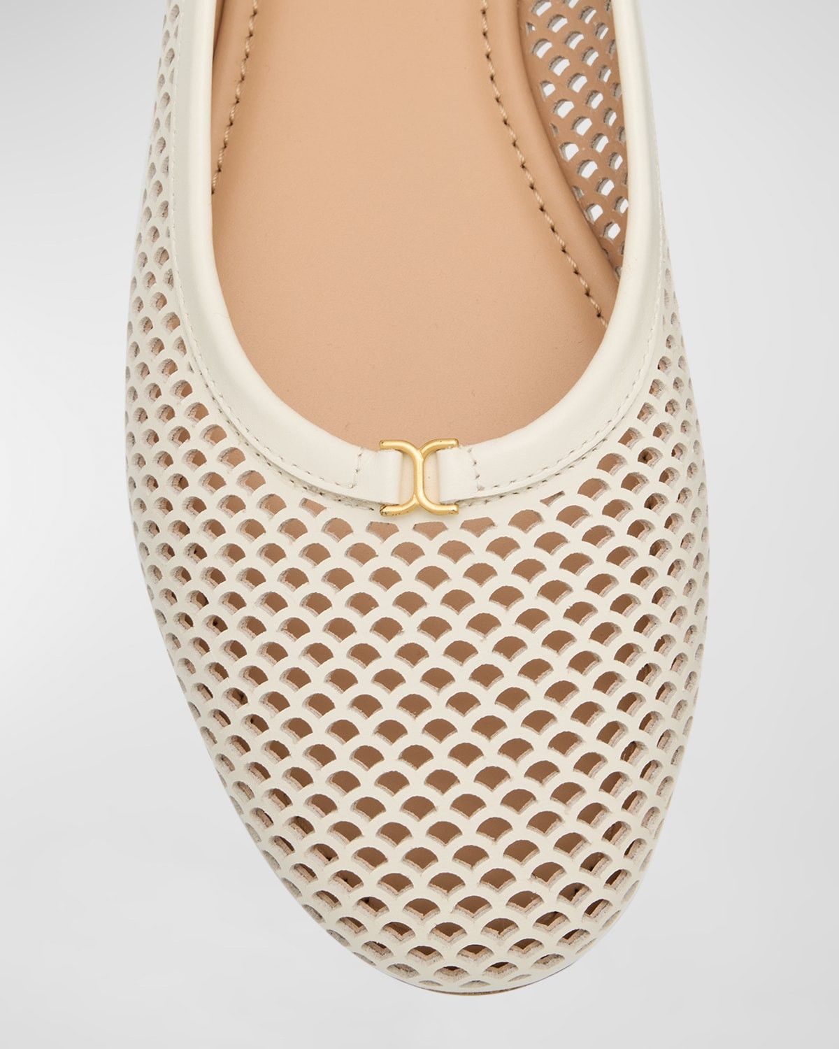 Chloe o1loc1c0425 CHC23 Marcie Ballerina in Eggshell Size US 7 / IT 37 - 4 Thumbnail