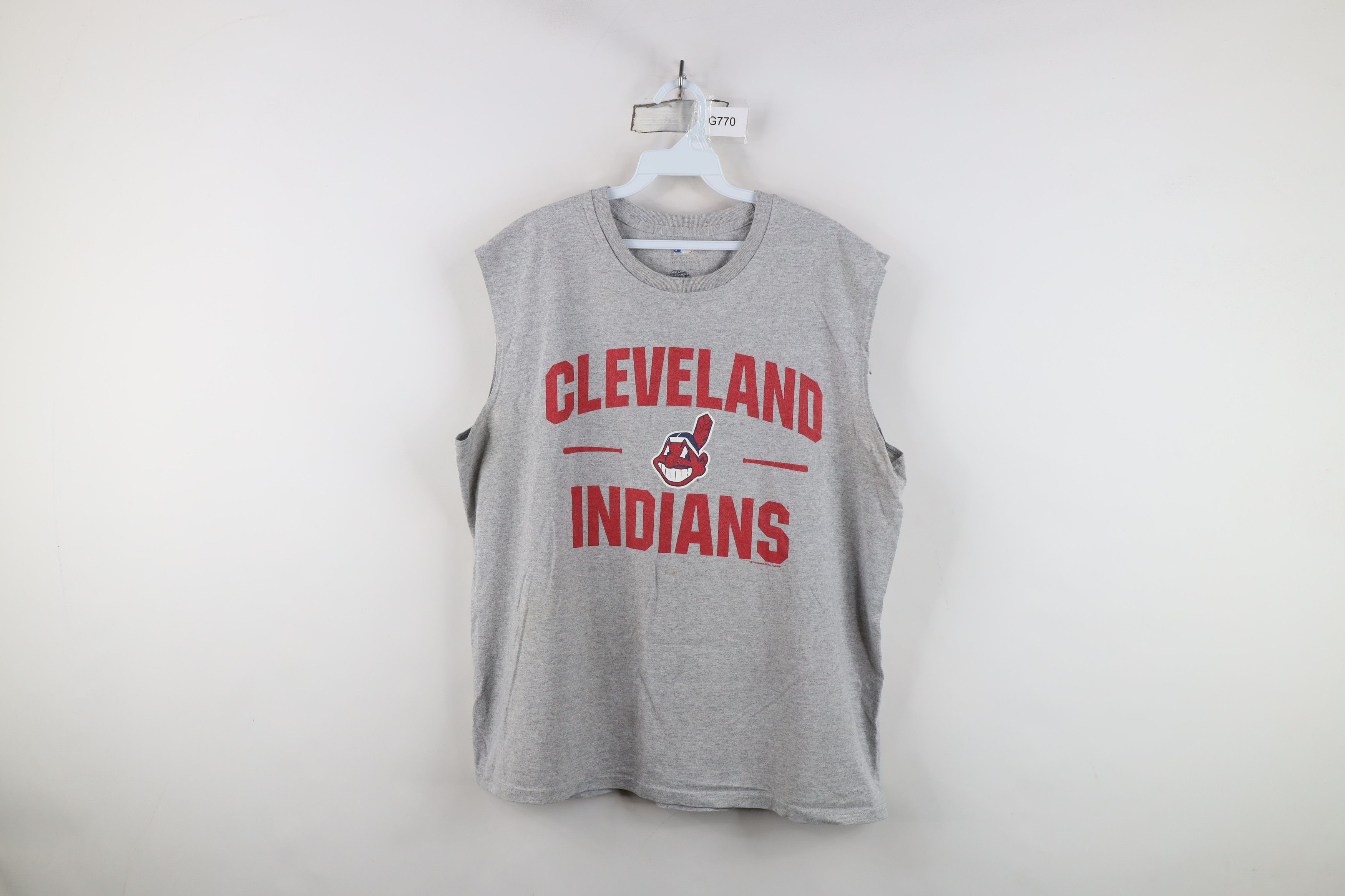 Vintage Vintage Y2K Indians Baseball Sleeveless Muscle T-Shirt Size US XL / EU 56 / 4 - 1 Thumbnail