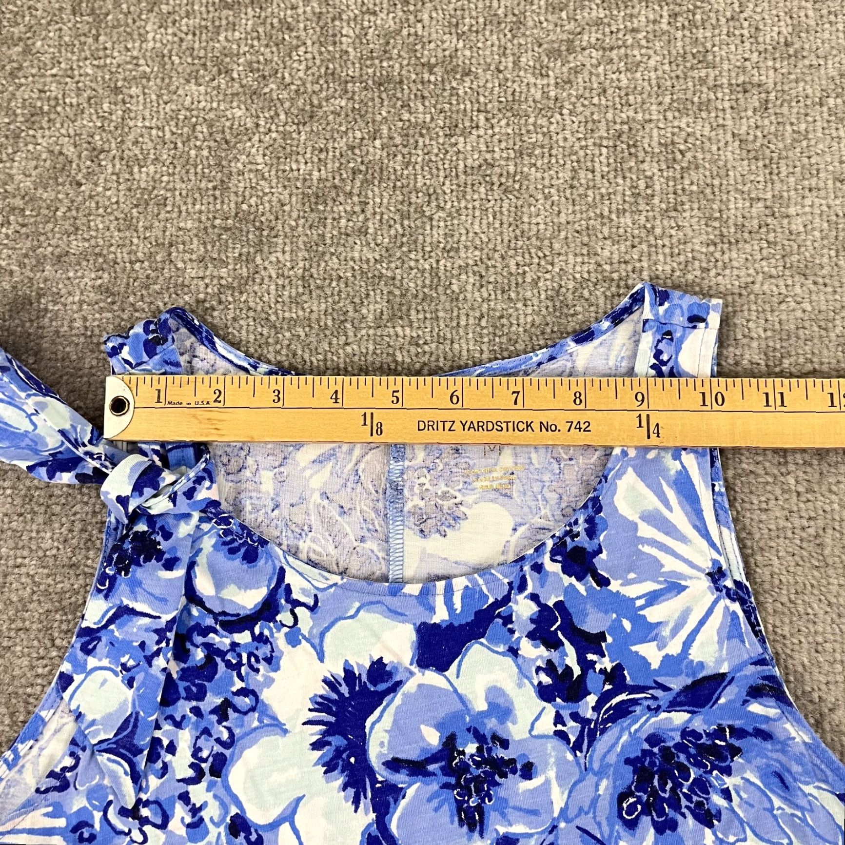 Lilly Pulitzer Lilly Pulitzer Luella Tank Dress Womens Medium Coastal Blue White Floral Preppy Size M / US 6-8 / IT 42-44 - 6 Thumbnail