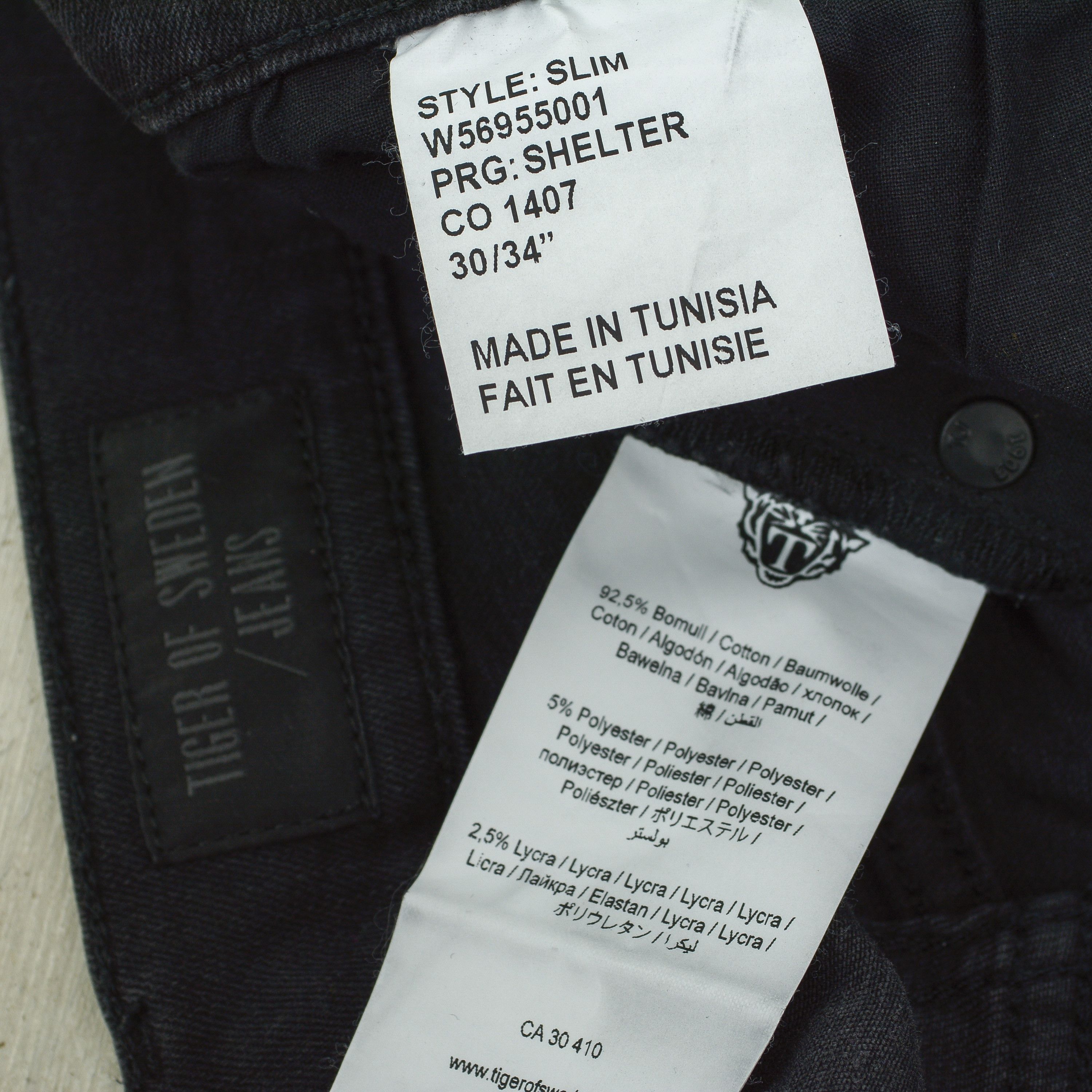Tiger of Sweden Shelter W30 L32 Black Coated Jeans Slim Waxed Pants Skinny Size 30" / US 8 / IT 44 - 5 Thumbnail
