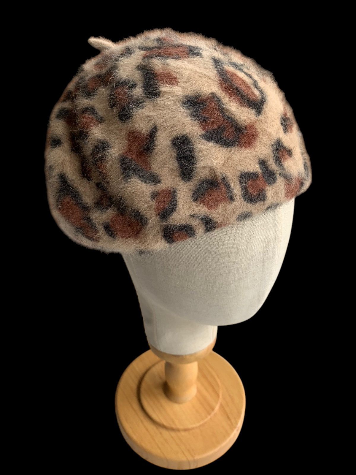 Japanese Brand × Vintage Vintage💥 Leopard Design Japanese Punk style Beret Hats☠️ Size ONE SIZE - 2 Thumbnail