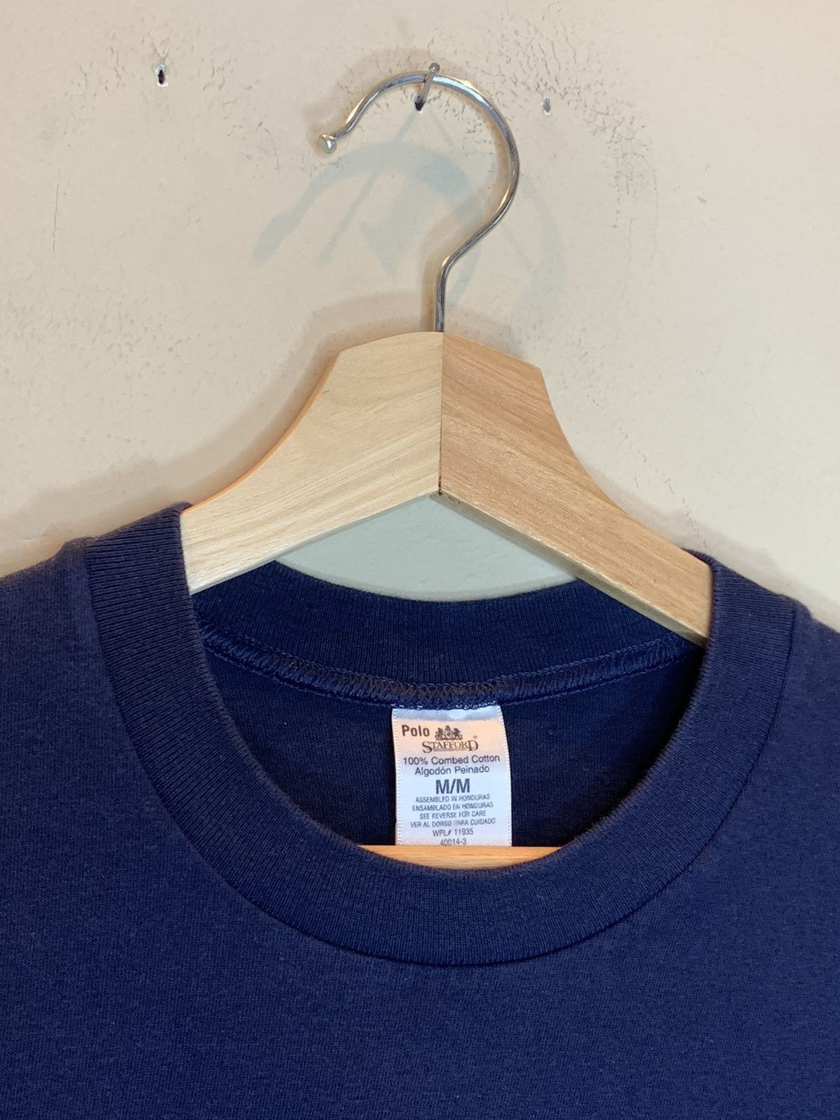 Stafford *RARE* Vintage Stafford Single Stitch Combed Cotton T-Shirt Size US M / EU 48-50 / 2 - 5 Thumbnail