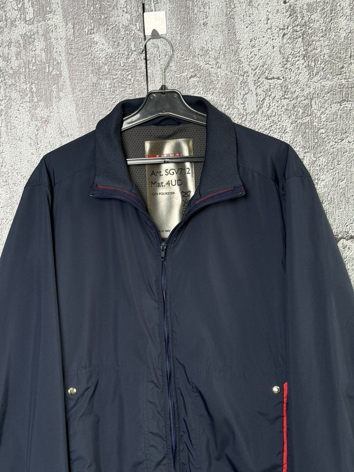 Prada Vintage Prada Sport Red Tab Logo Nylon Windbreaker Jacket Size US L / EU 52-54 / 3 - 2 Thumbnail