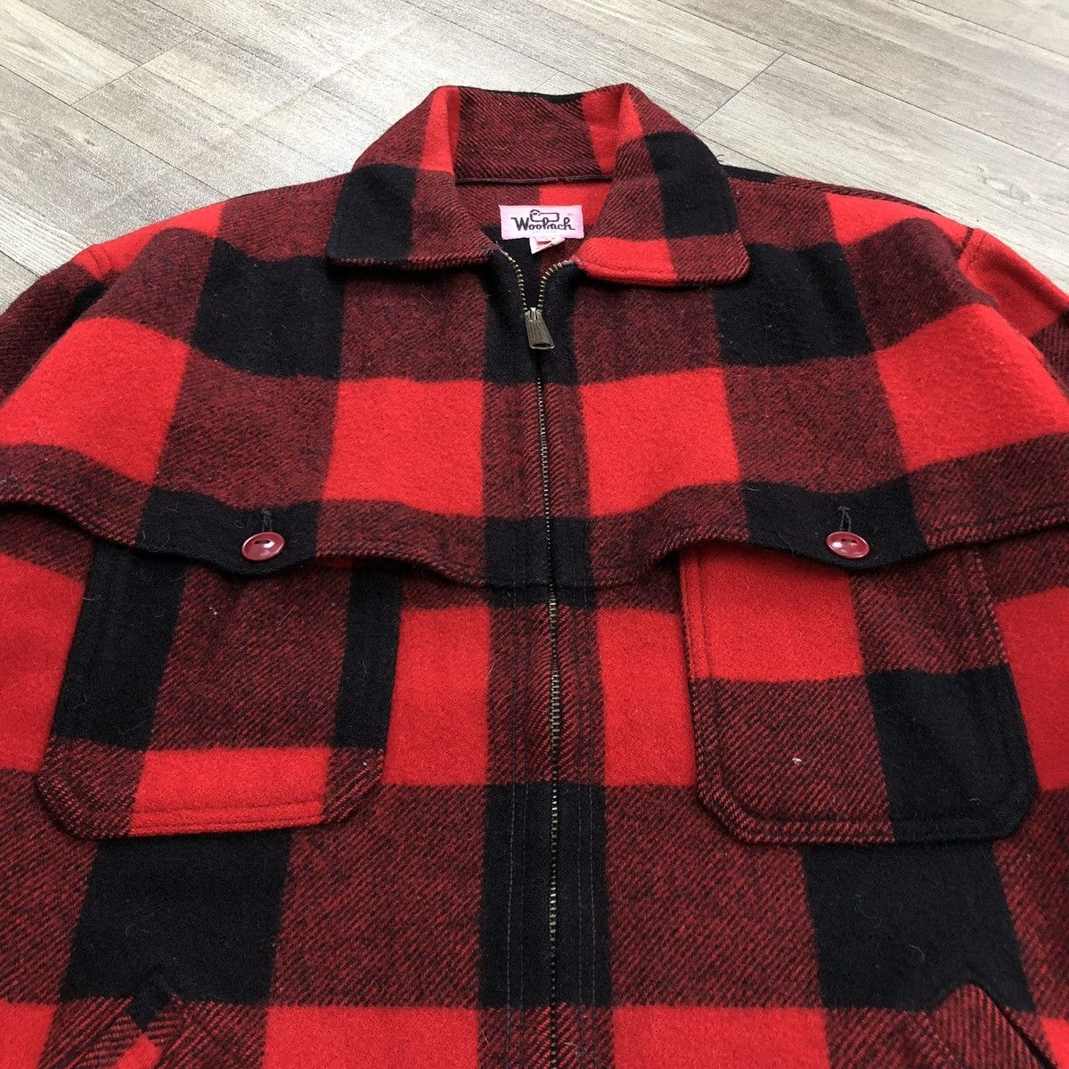 Woolrich Woolen Mills Vintage 60s Woolrich Buffalo Plaid Wool Mackinaw USA Outer Size US XL / EU 56 / 4 - 3 Thumbnail