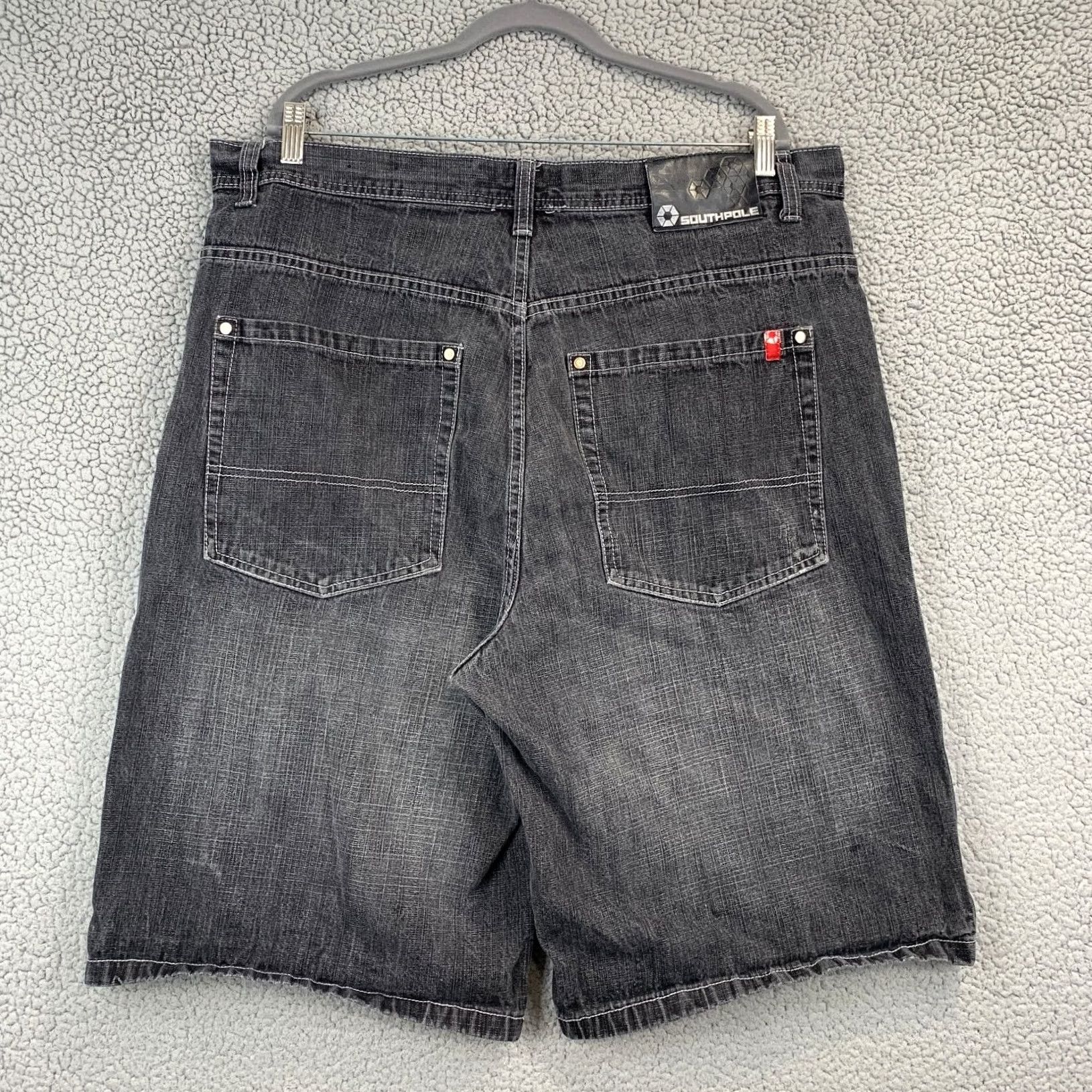 Southpole Southpole Jeans Shorts Men Black Denim Baggy 5-Pocket Waist 37 Inseam 12 Hip Hop Y2K Men’s Distressed? Size US 37 - 5 Thumbnail