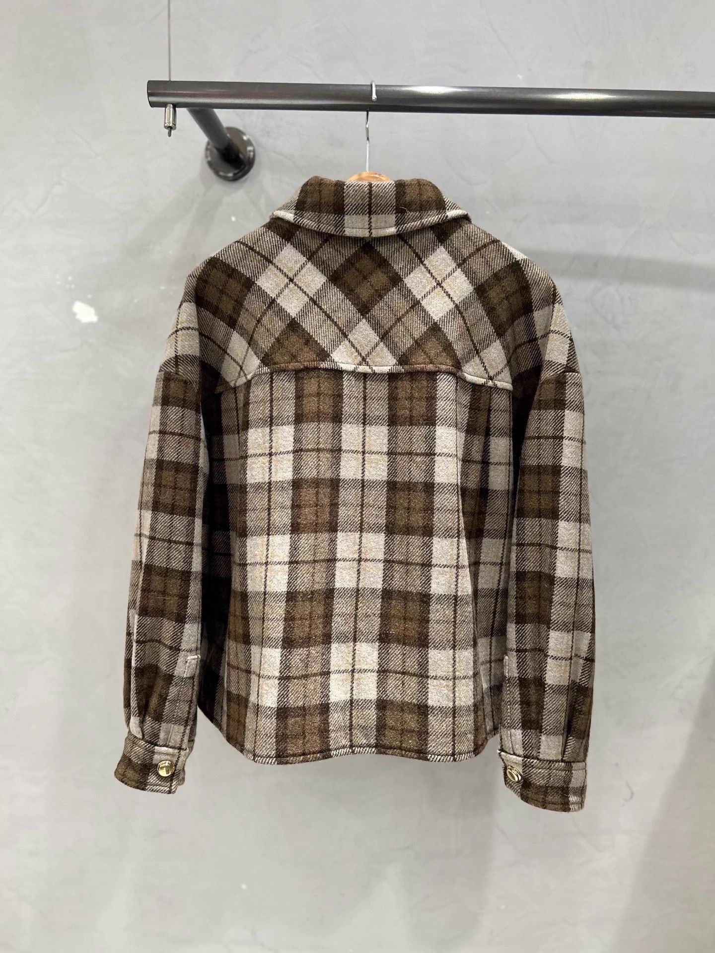 Miu Miu MIU MIU 24ss Wool Check Oversized Jacket NWT Size XS / US 0-2 / IT 36-38 - 6 Thumbnail