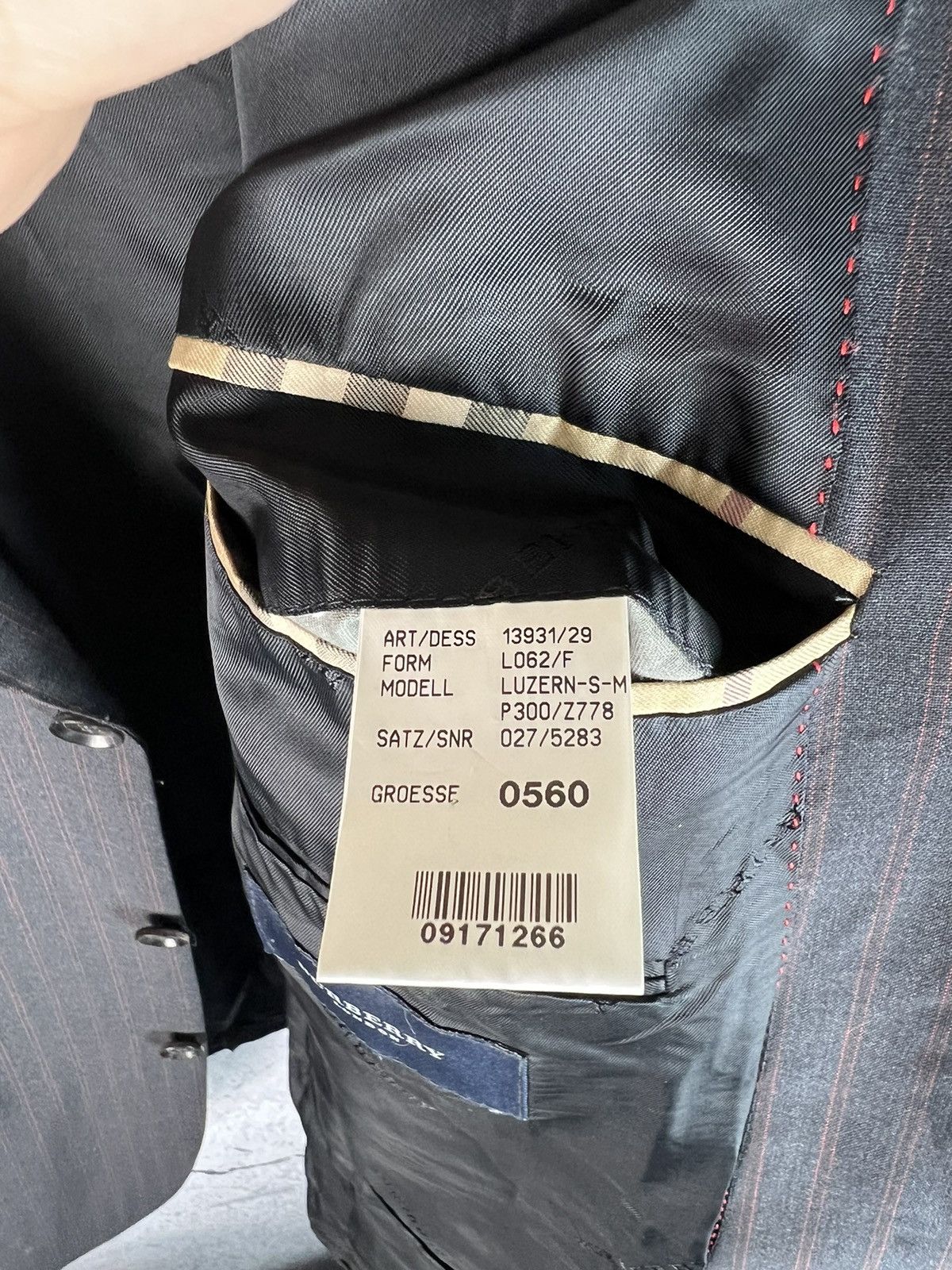 Burberry Burberry 56 Grey Blazer jacket Size 50L - 5 Thumbnail