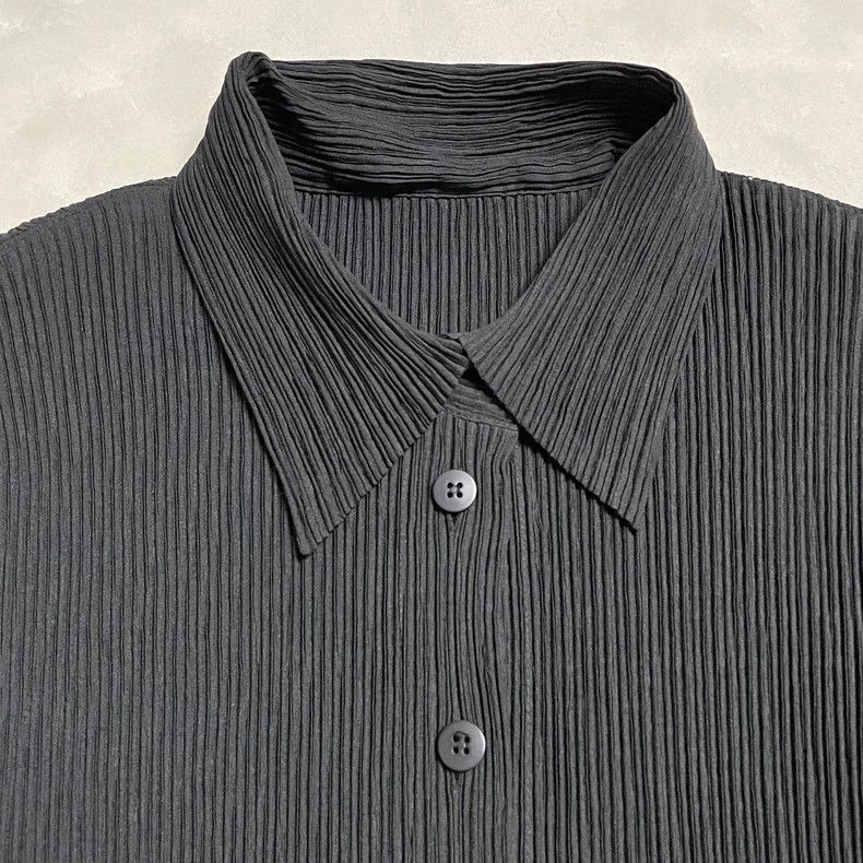 Issey Miyake Issey Miyake size:1 Black pleated long-sleeved cardigan Size M / US 6-8 / IT 42-44 - 3 Thumbnail