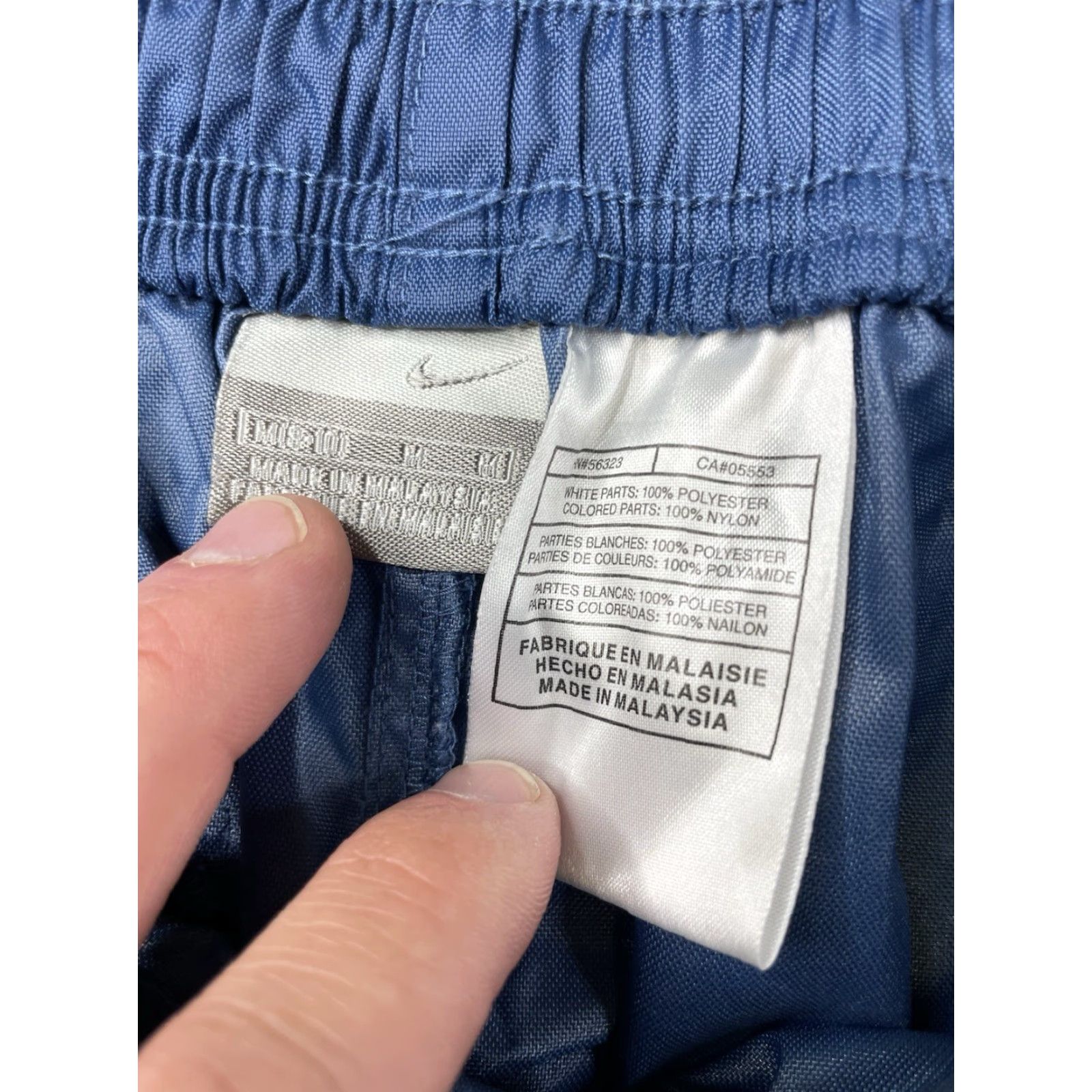 Nike VINTAGE Nike Womens M Blue Track Windbreaker Nylon Ankle Zip Pants 90s Y2K Activewear Casual Sports Accessories Womens Size 32" / US 10 / IT 46 - 5 Thumbnail