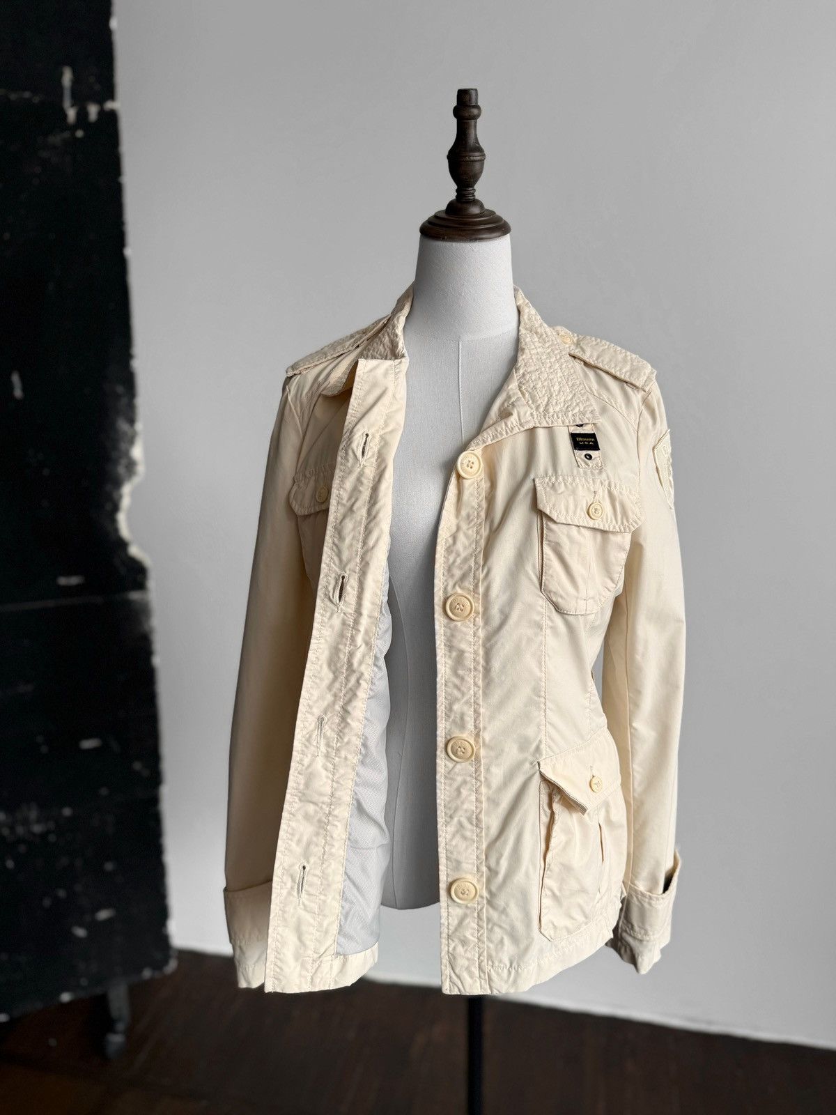 Other Blauer U.S.A. Womens Beige Button Front Utility Field Jacket Size M / US 6-8 / IT 42-44 - 1 Thumbnail