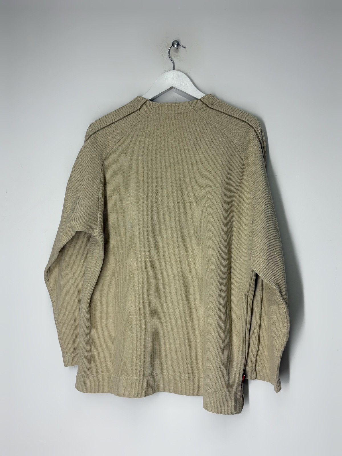 Nike Vintage Y2K Nike Drill Athletic Ribbed Sweatshirt Swoosh Size US L / EU 52-54 / 3 - 2 Thumbnail