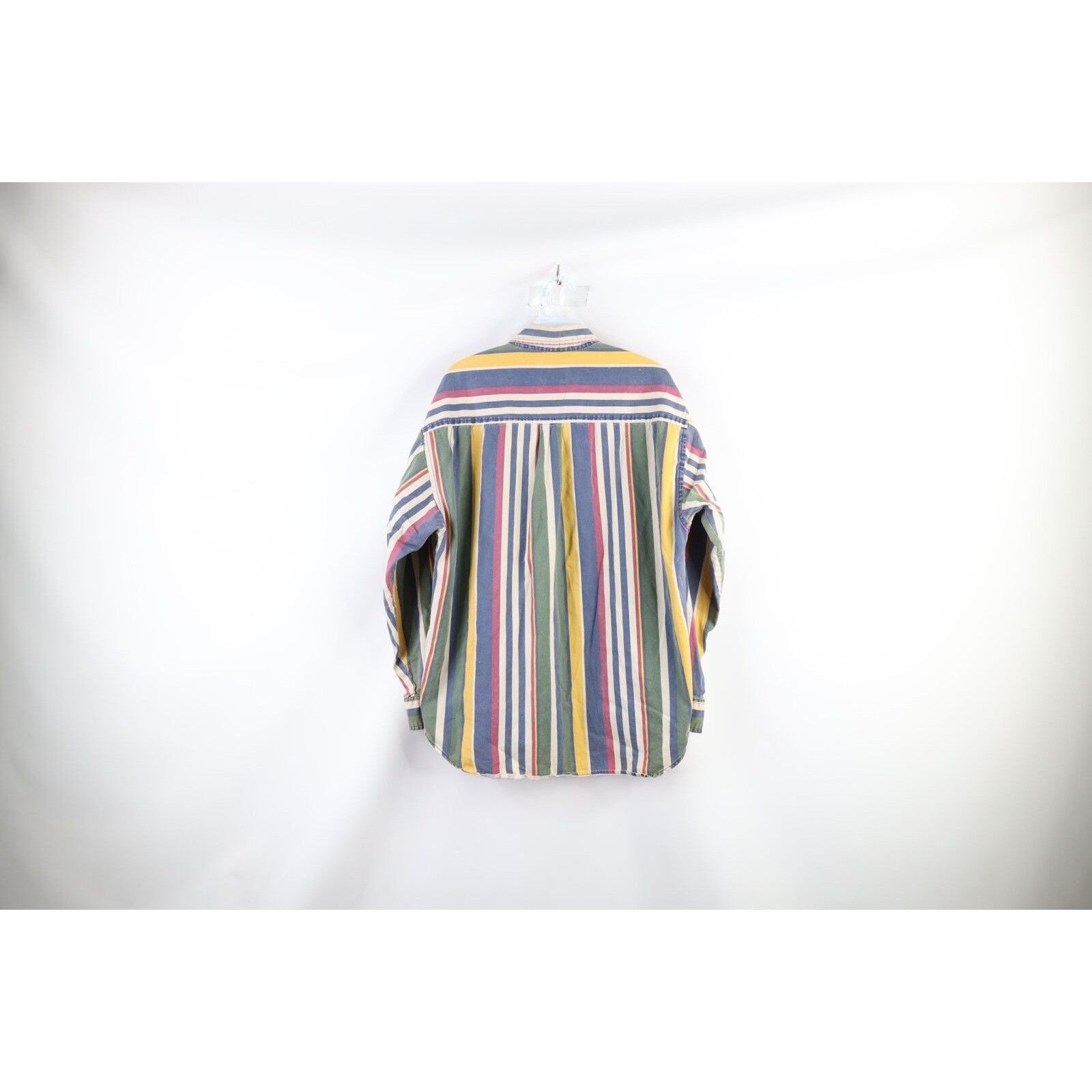 Vintage Vintage 90s Streetwear aded Rainbow Striped Button Shirt Size US M / EU 48-50 / 2 - 9 Thumbnail