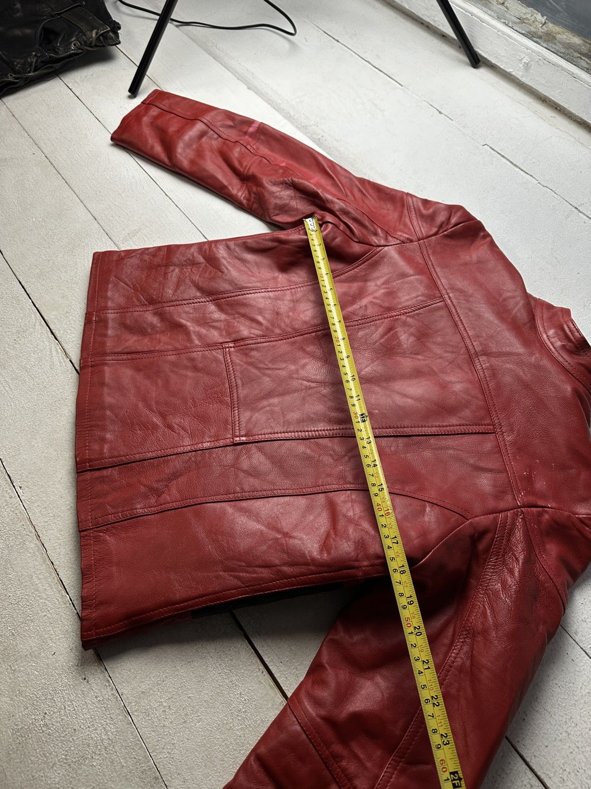 Other 🚨Y2K RICK OWENS TYPE DIRTY SLIM FIT ZIP LEATHER JACKET Size M / US 6-8 / IT 42-44 - 18 Thumbnail