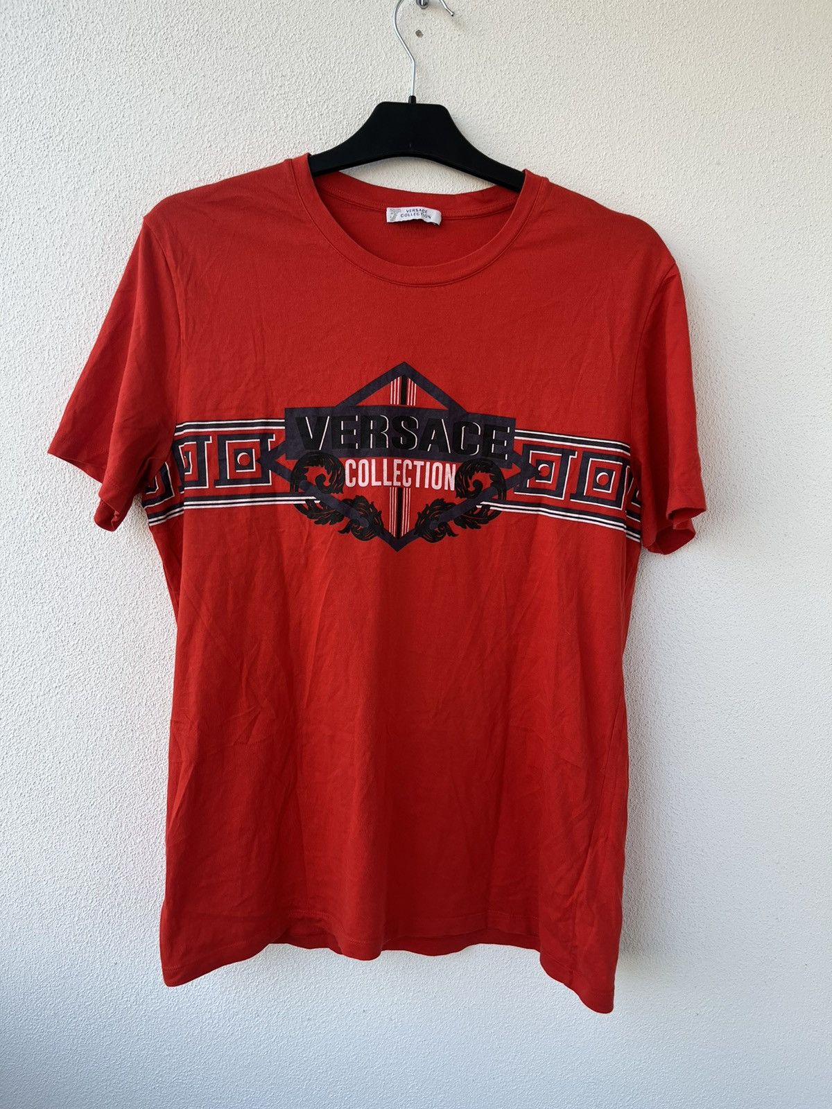Designer × Versace Versace Collection Red T-shirt Tee Size US XL / EU 56 / 4 - 2 Thumbnail